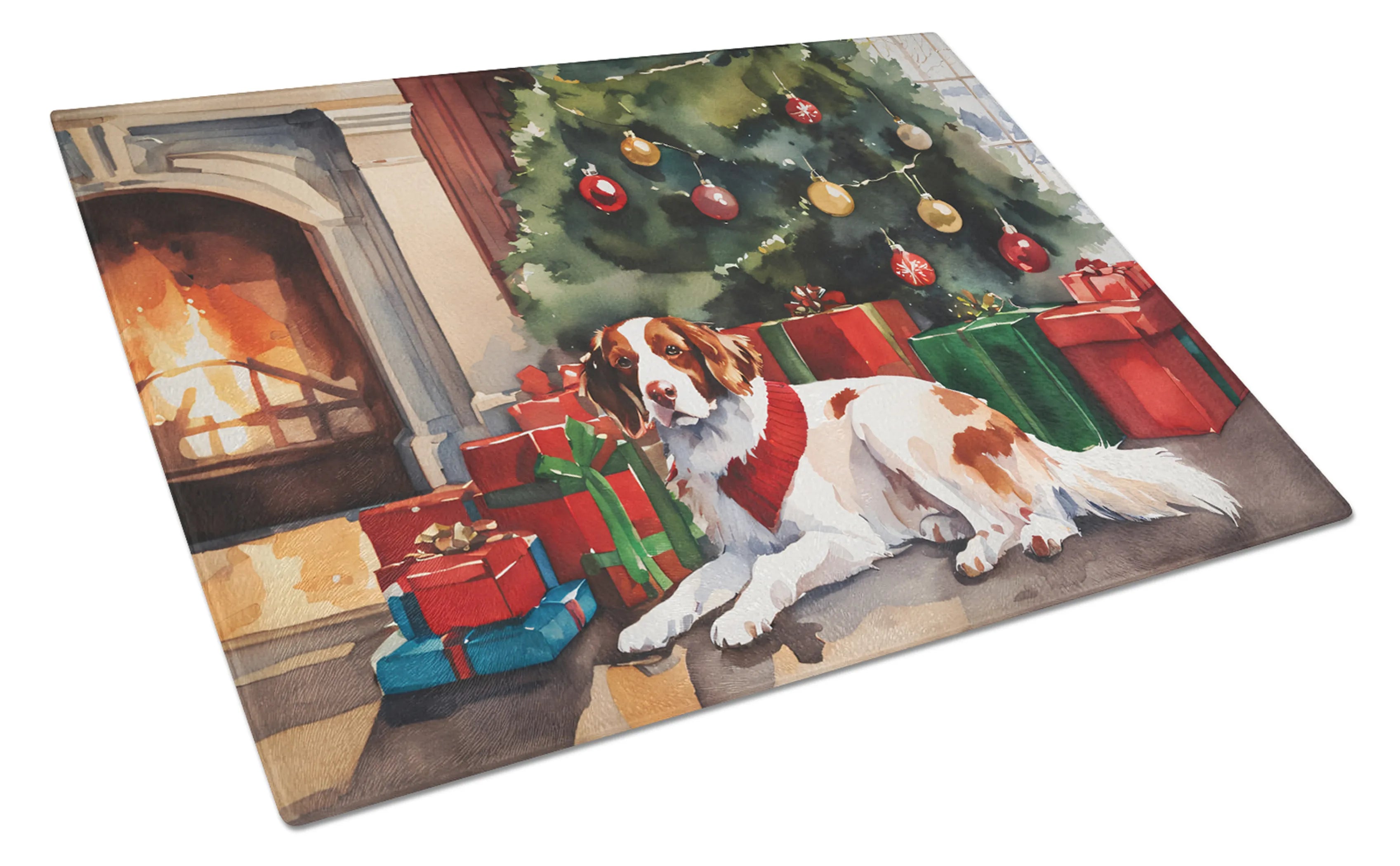 Cozy Christmas Glass Cutting Board - Size: LARGE | Pack Of: 1 | Collection name: Cozy christmas