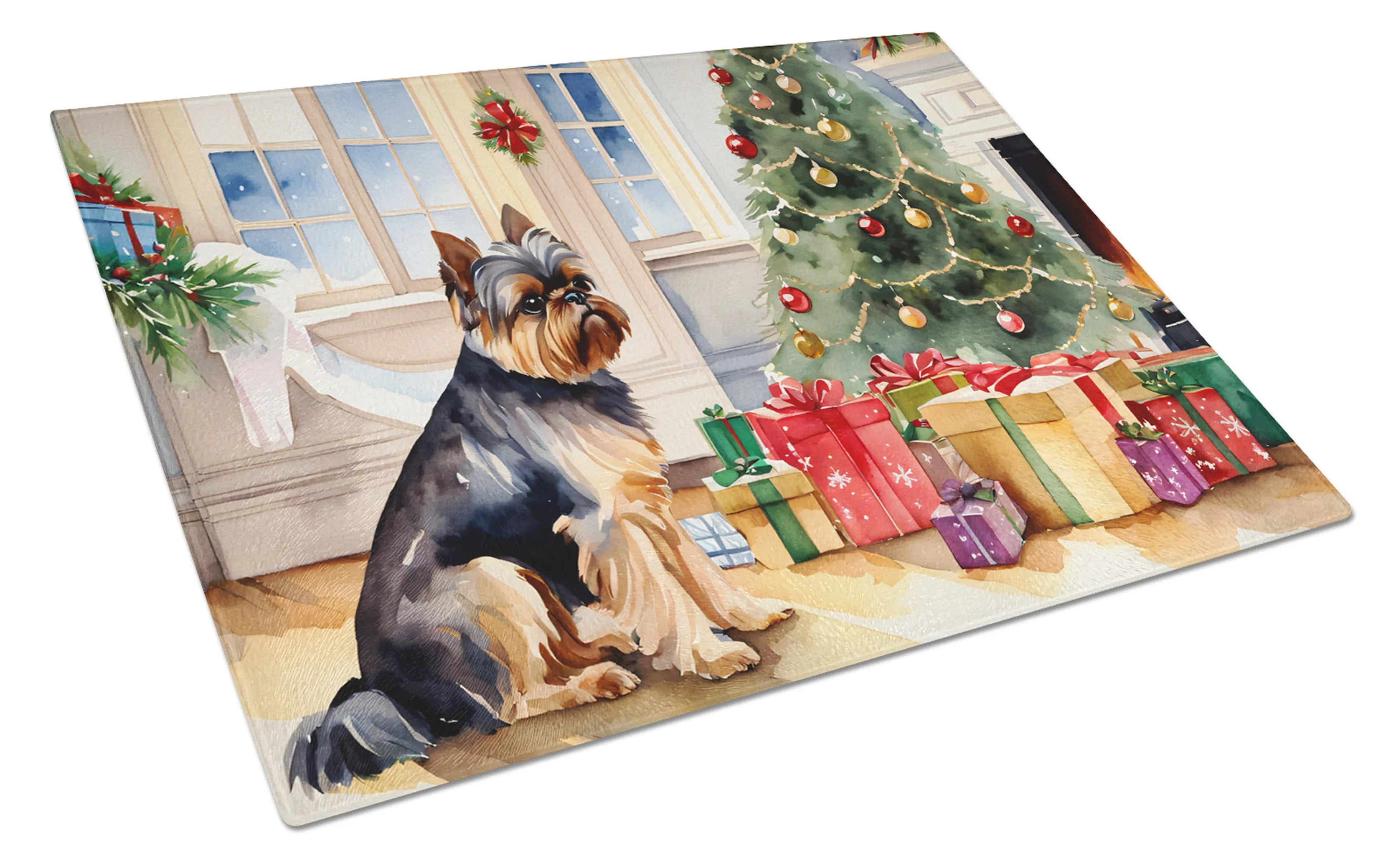 Cozy Christmas Glass Cutting Board - Size: LARGE | Pack Of: 1 | Collection name: Cozy christmas