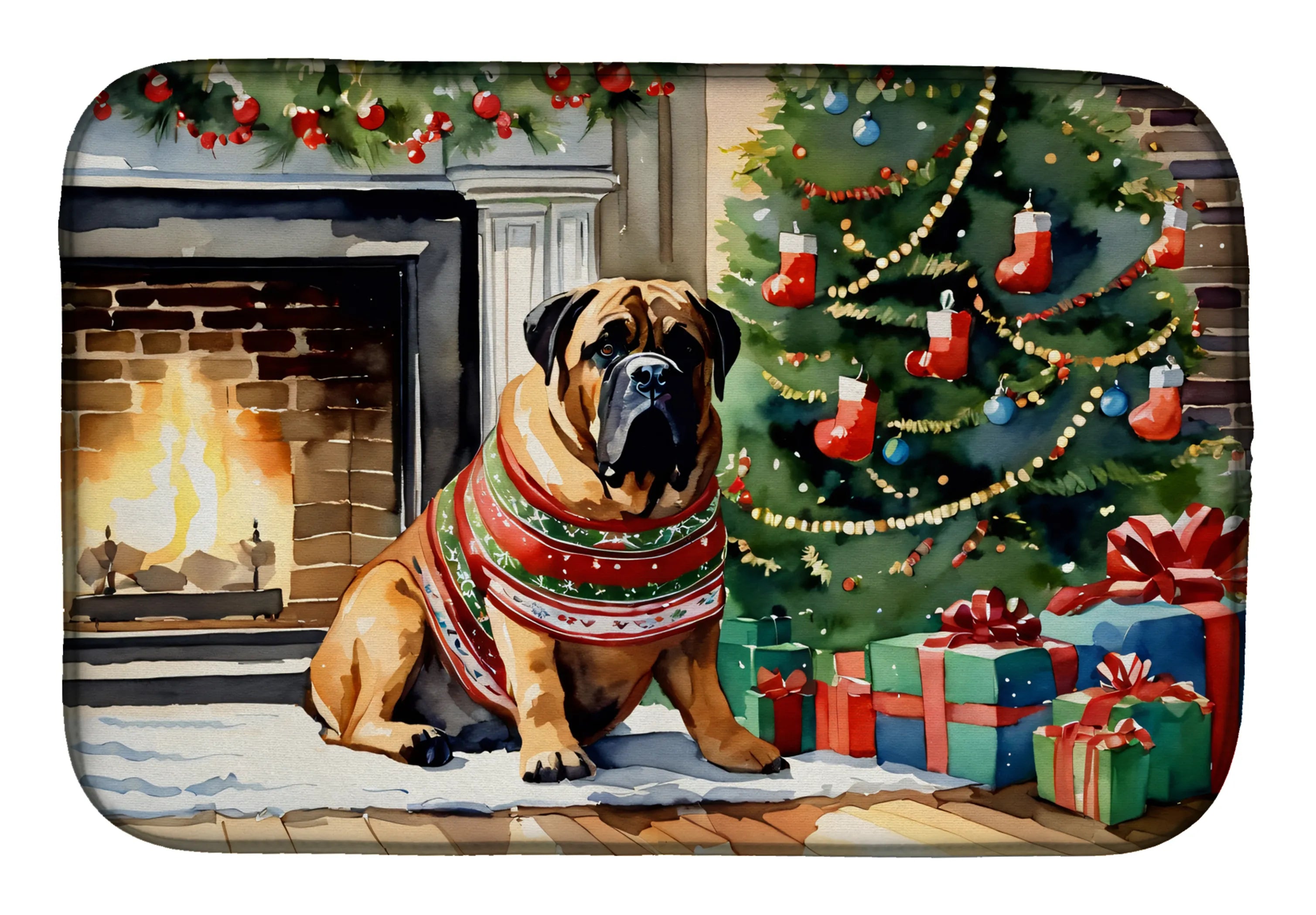 Cozy Christmas Dish Drying Mat - Size: 14  X 21" | Pack Of: 1 | Collection name: Cozy christmas