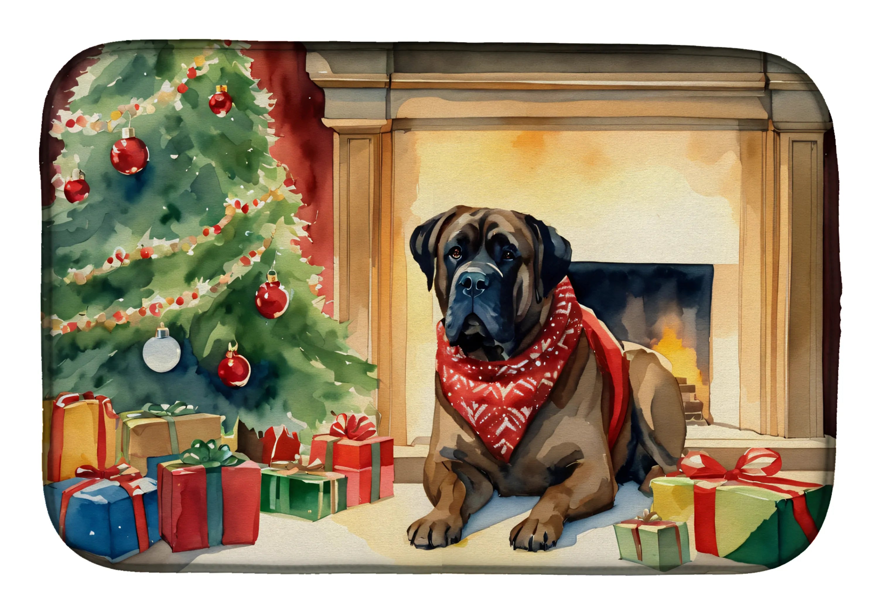 Cozy Christmas Dish Drying Mat - Size: 14  X 21" | Pack Of: 1 | Collection name: Cozy christmas
