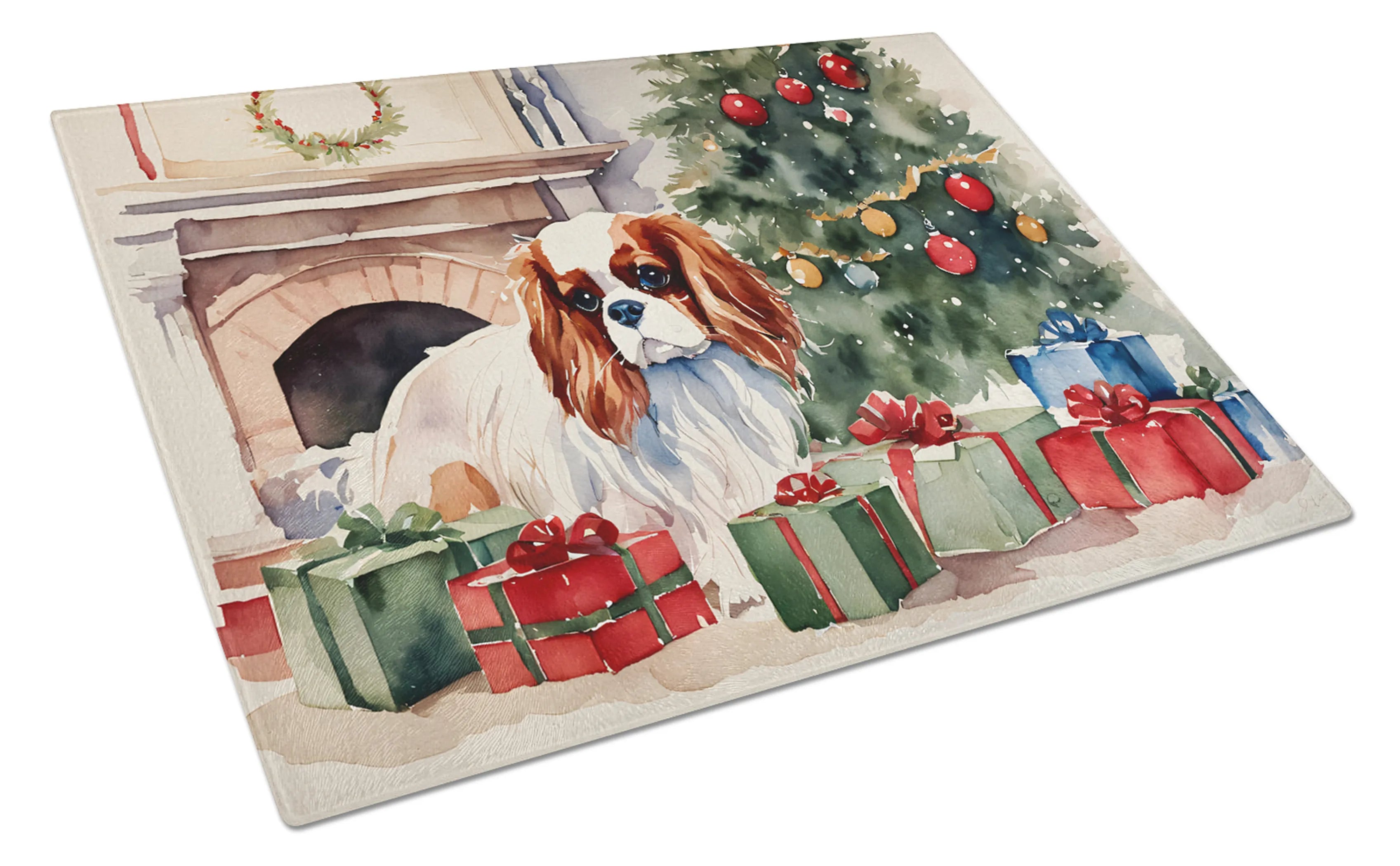 Cozy Christmas Glass Cutting Board - Size: LARGE | Pack Of: 1 | Collection name: Cozy christmas