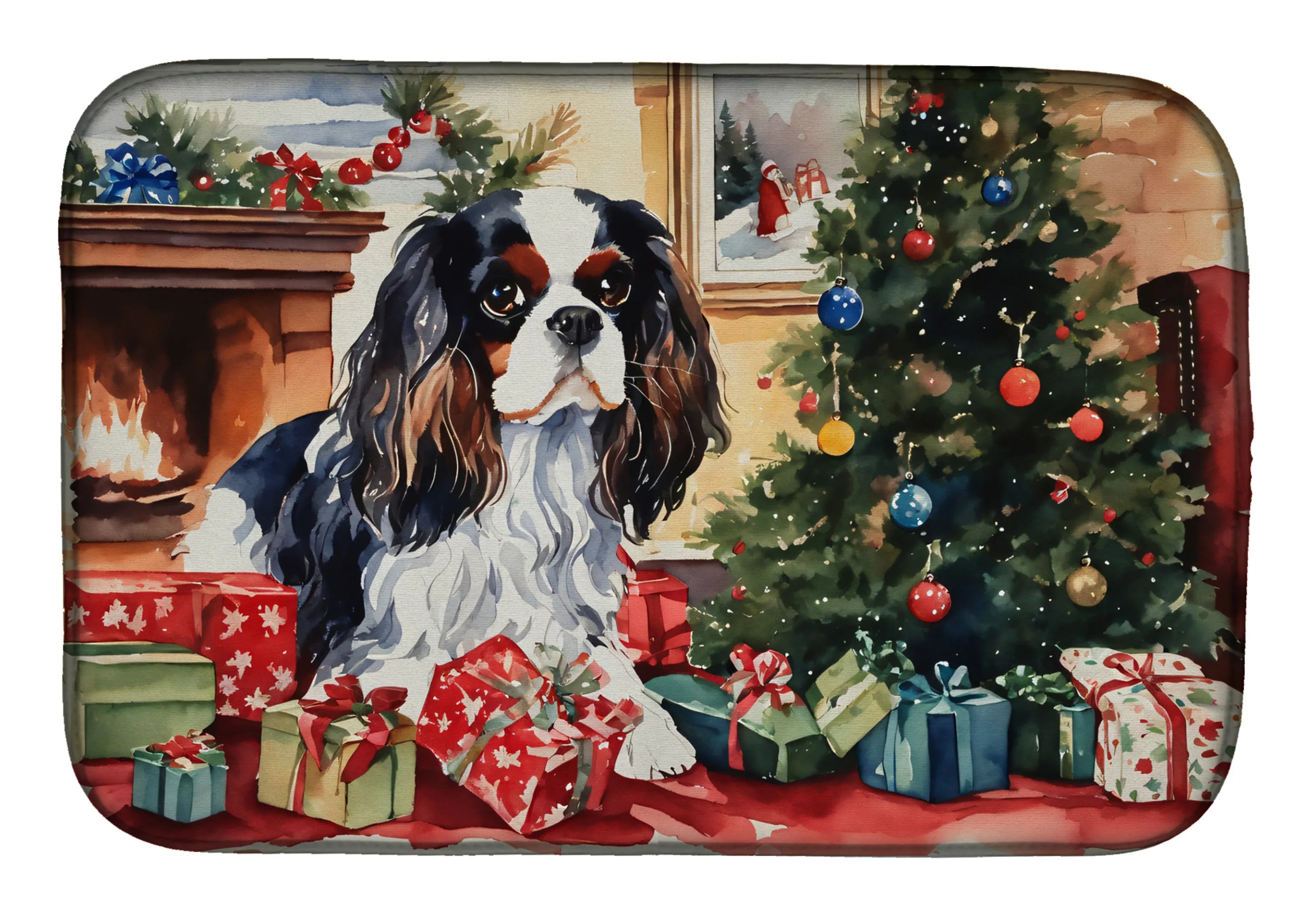 Cozy Christmas Dish Drying Mat - Size: 14  X 21" | Pack Of: 1 | Collection name: Cozy christmas
