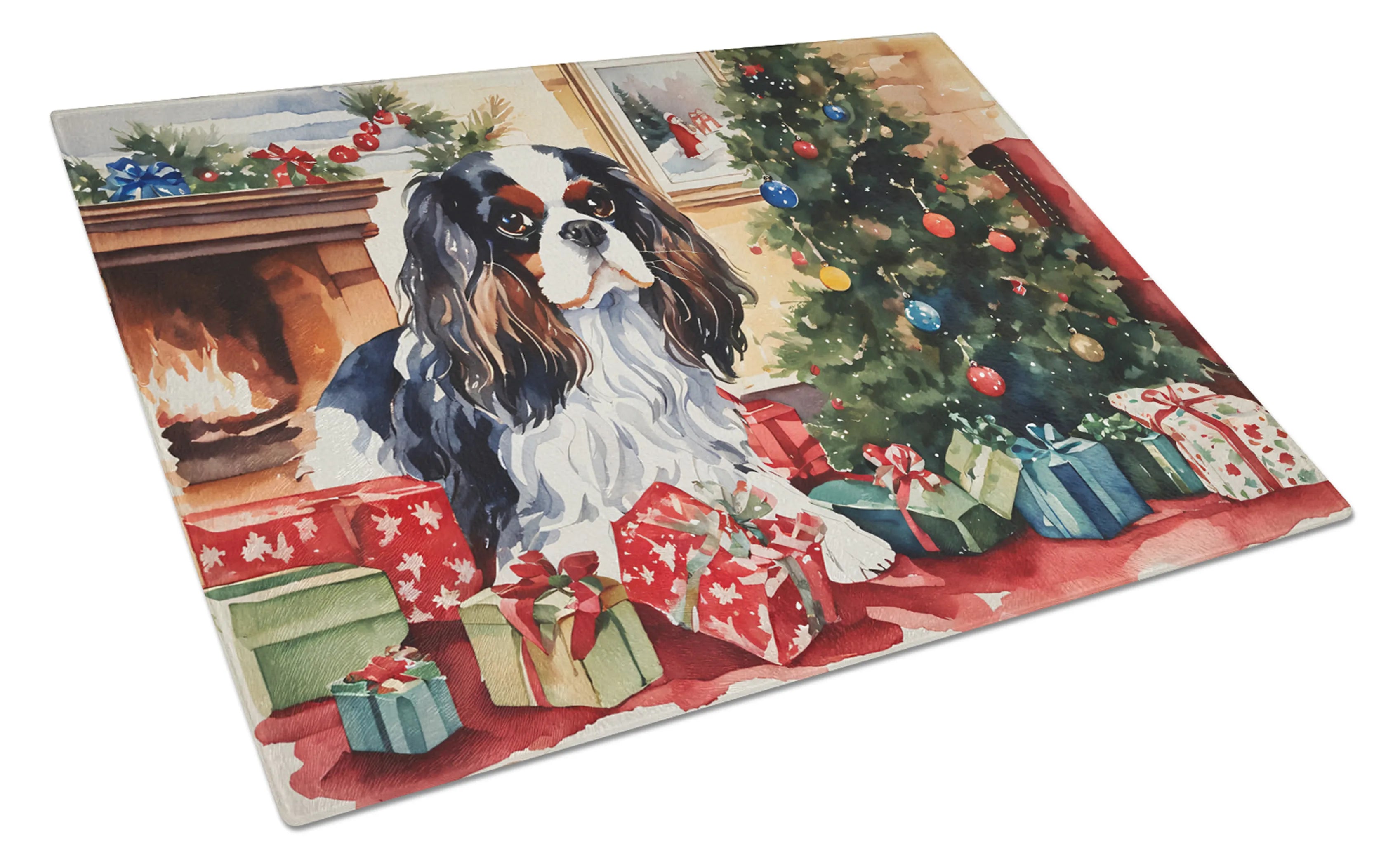 Cozy Christmas Glass Cutting Board - Size: LARGE | Pack Of: 1 | Collection name: Cozy christmas
