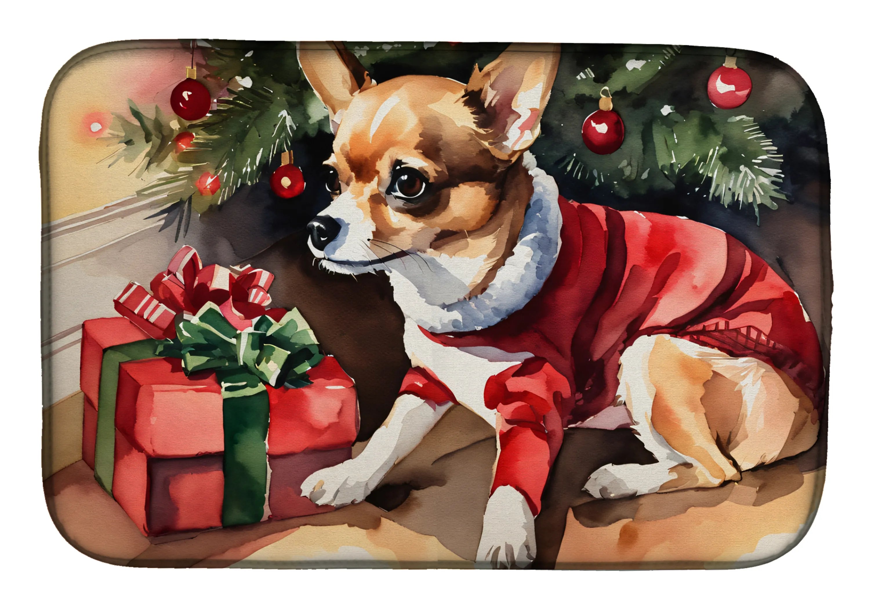 Cozy Christmas Dish Drying Mat - Size: 14  X 21" | Pack Of: 1 | Collection name: Cozy christmas