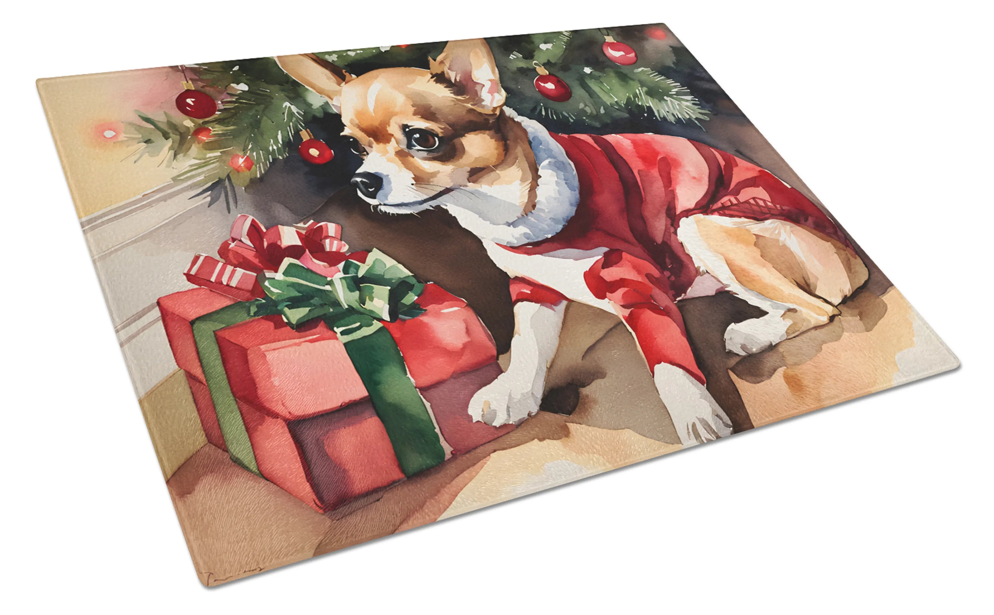 Cozy Christmas Glass Cutting Board - Size: LARGE | Pack Of: 1 | Collection name: Cozy christmas