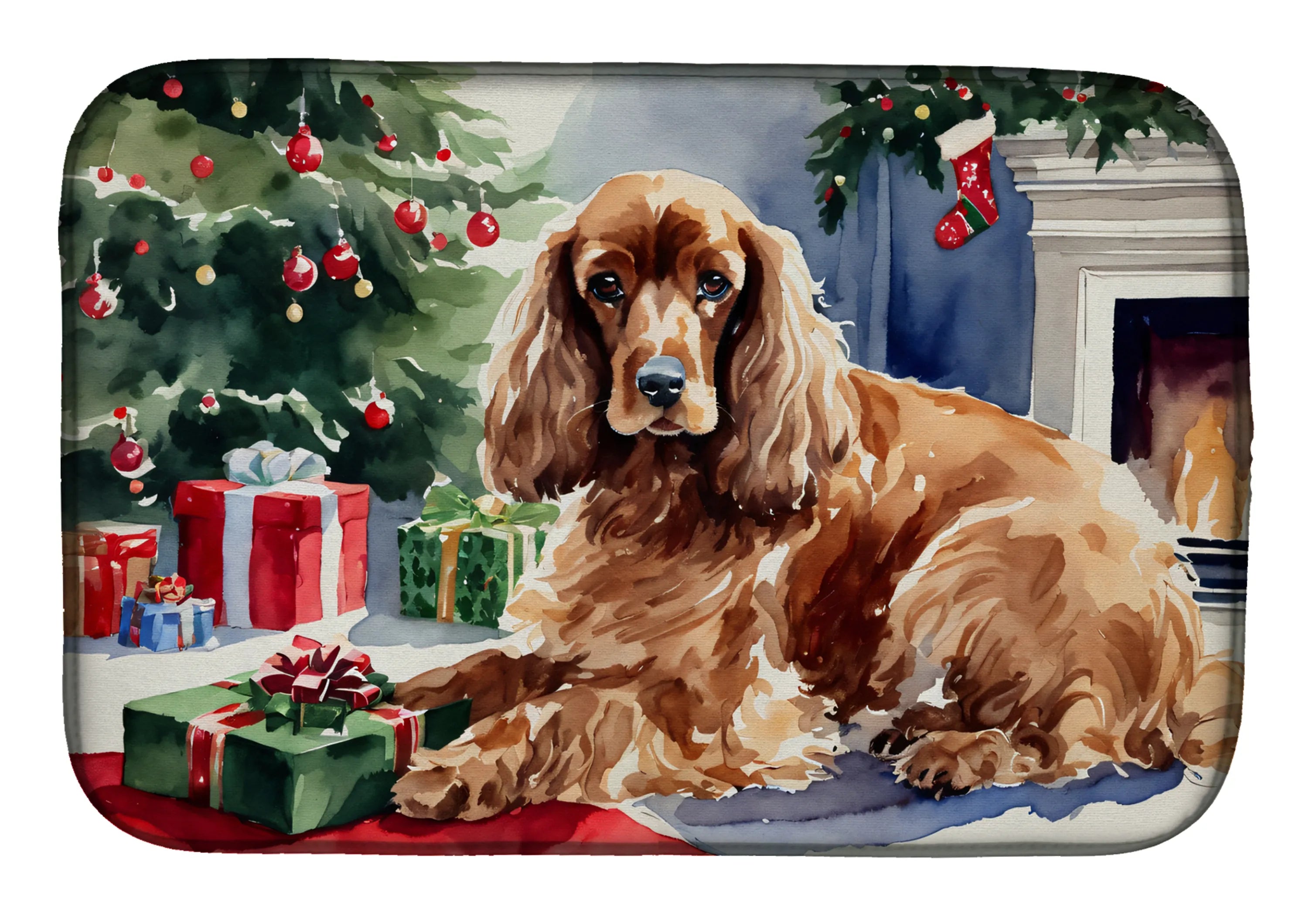 Cozy Christmas Dish Drying Mat - Size: 14  X 21" | Pack Of: 1 | Collection name: Cozy christmas