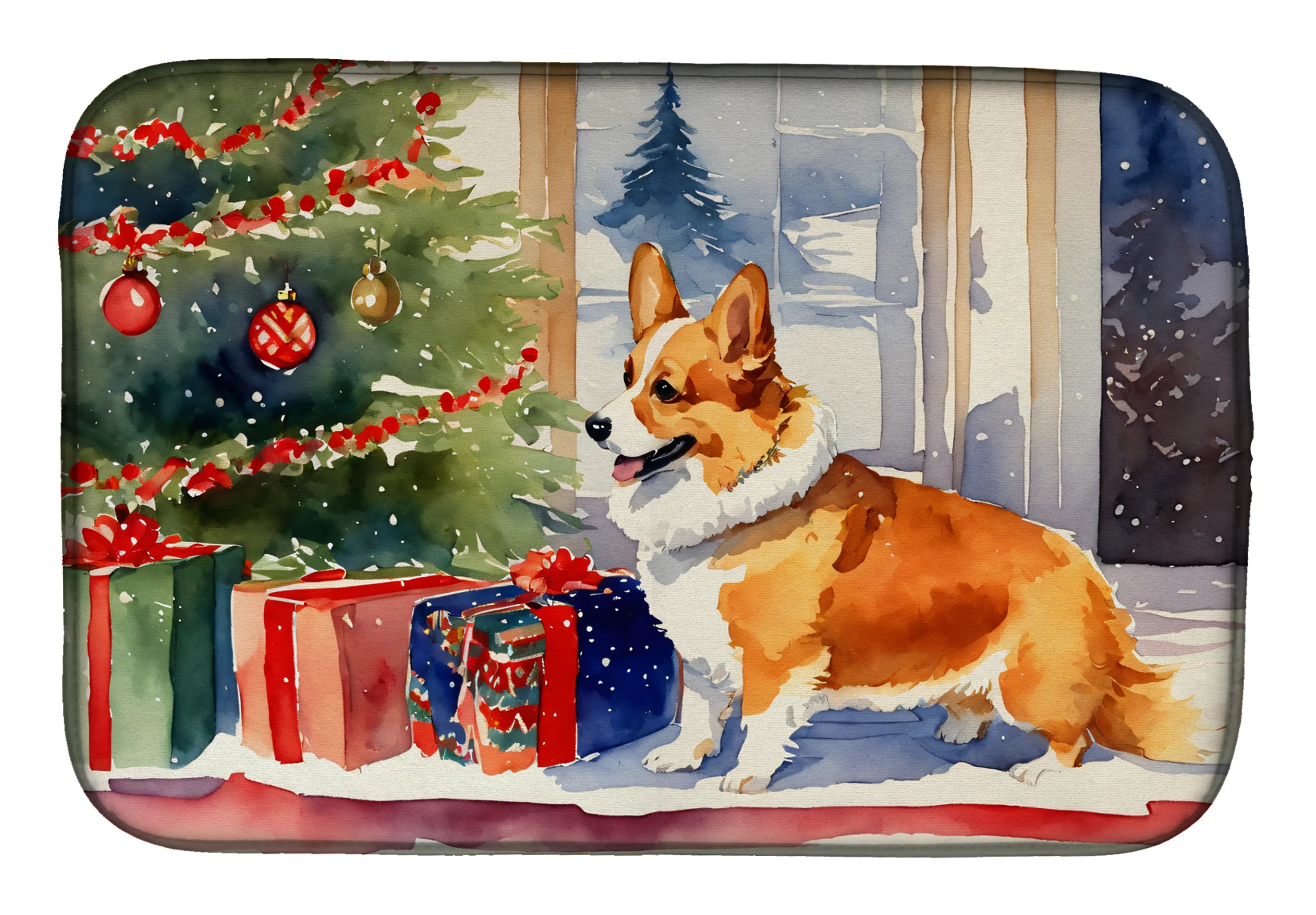Cozy Christmas Dish Drying Mat - Size: 14  X 21" | Pack Of: 1 | Collection name: Cozy christmas