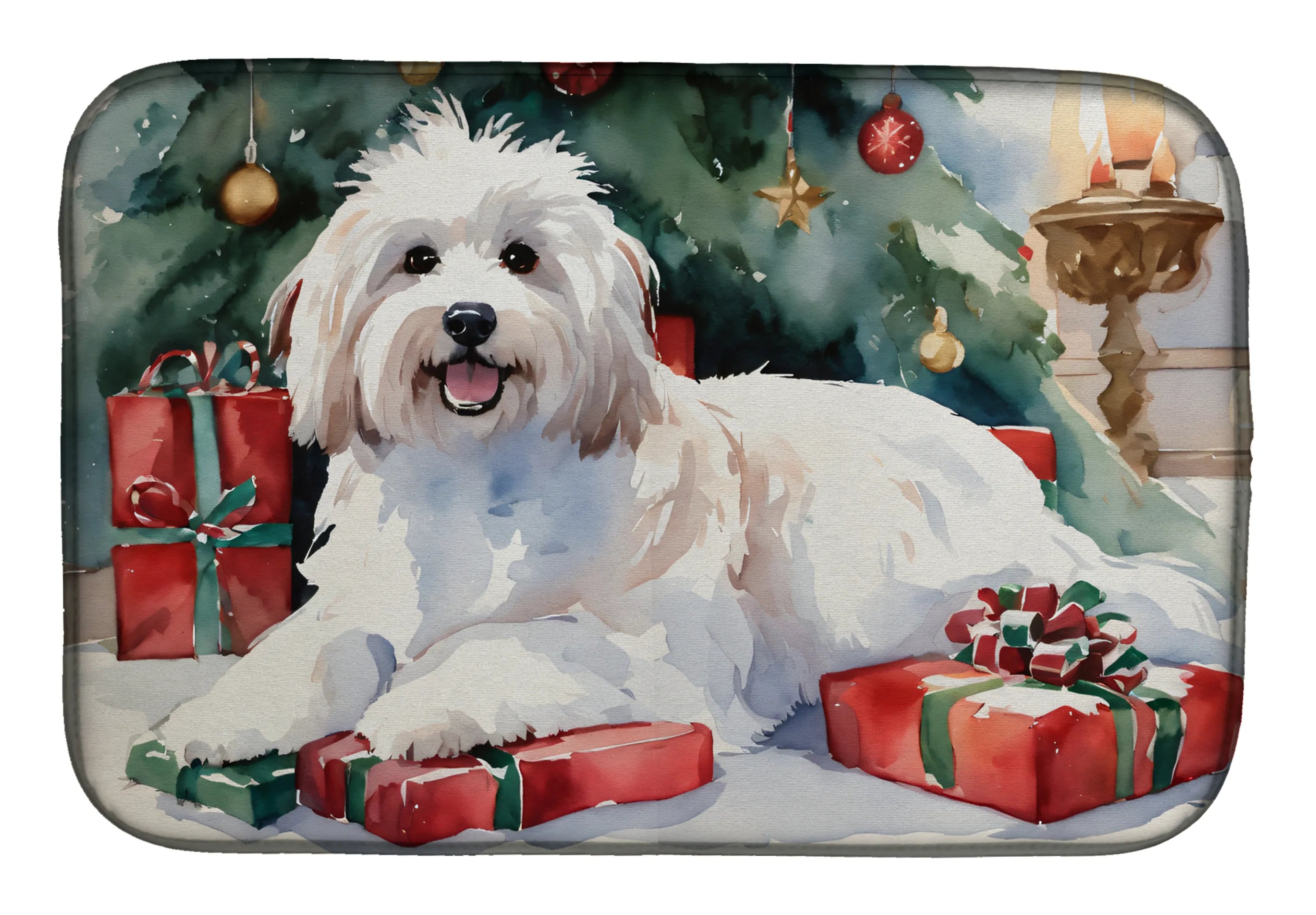 Cozy Christmas Dish Drying Mat - Size: 14  X 21" | Pack Of: 1 | Collection name: Cozy christmas