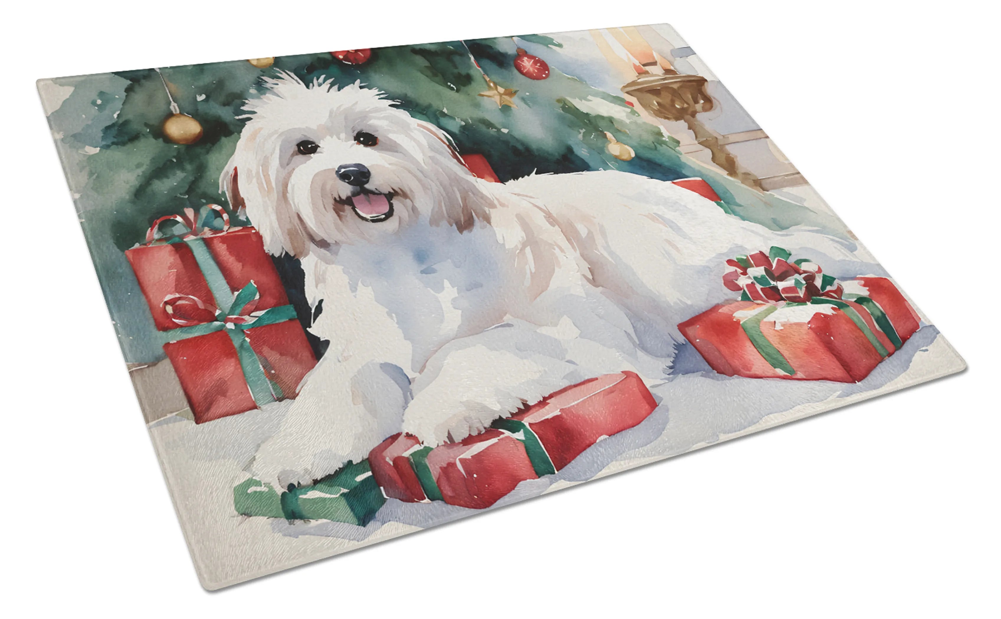 Cozy Christmas Glass Cutting Board - Size: LARGE | Pack Of: 1 | Collection name: Cozy christmas