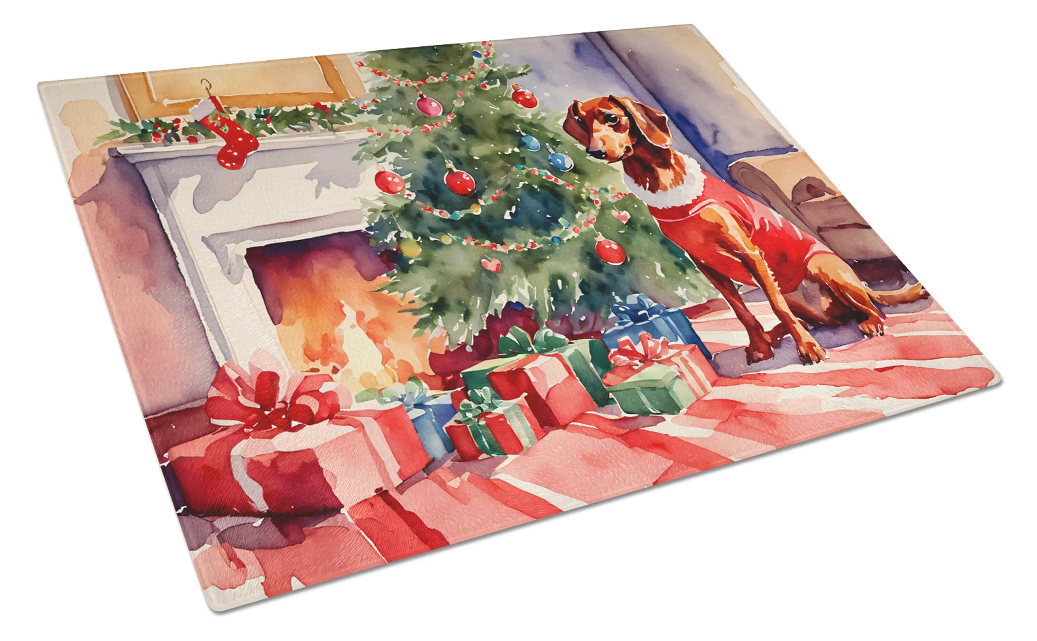 Cozy Christmas Glass Cutting Board - Size: LARGE | Pack Of: 1 | Collection name: Cozy christmas