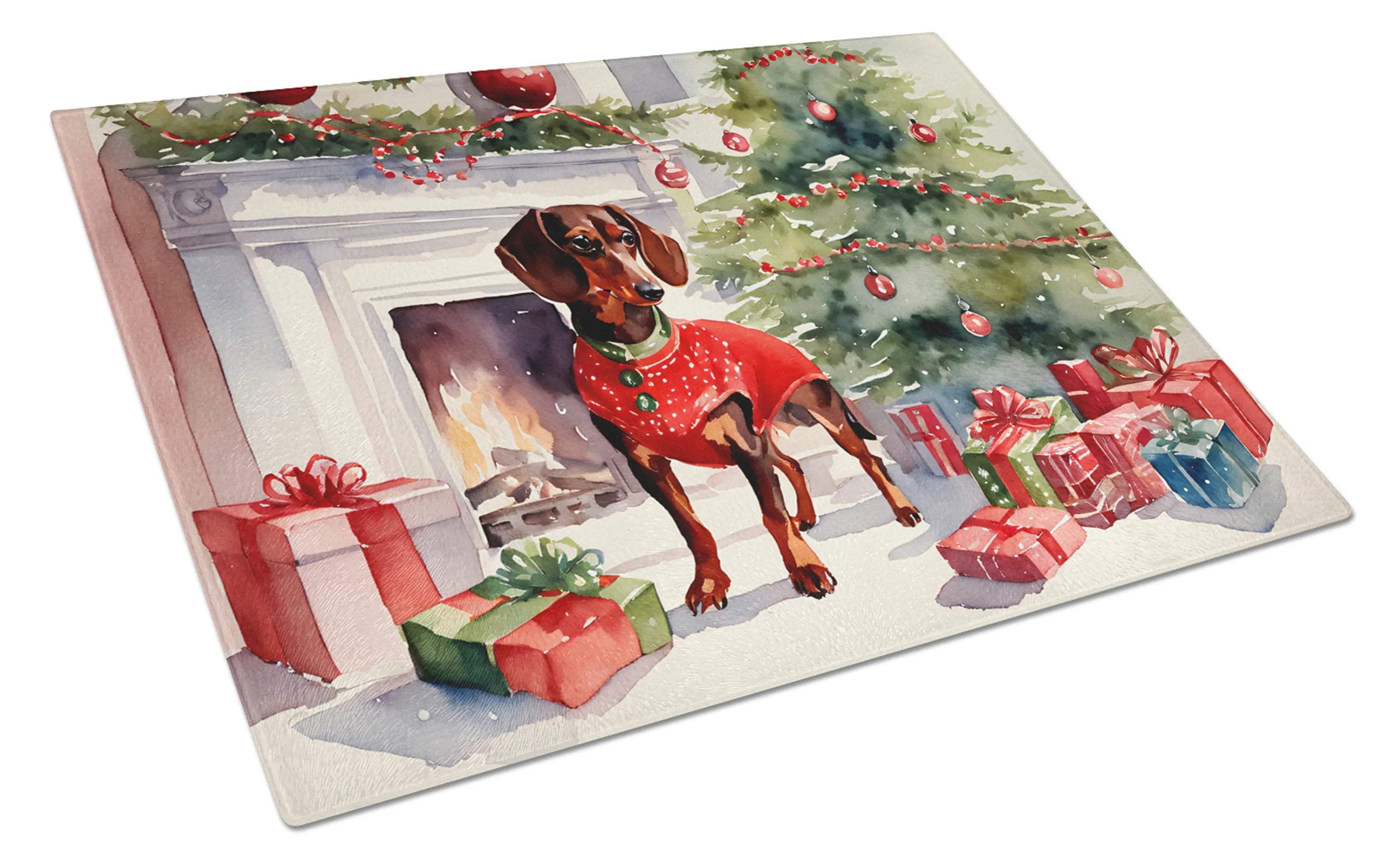 Cozy Christmas Glass Cutting Board - Size: LARGE | Pack Of: 1 | Collection name: Cozy christmas