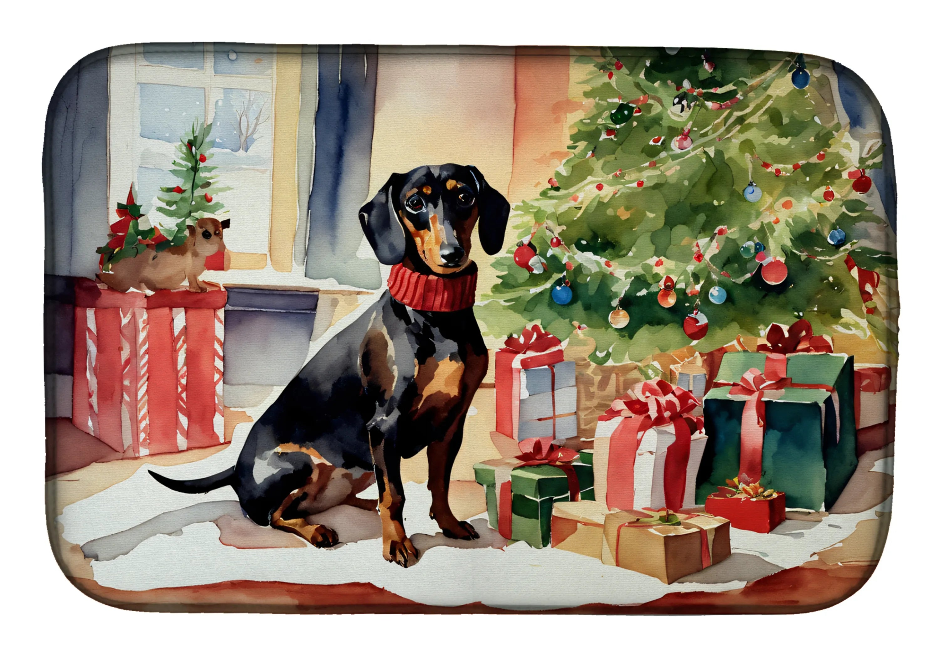 Cozy Christmas Dish Drying Mat - Size: 14  X 21" | Pack Of: 1 | Collection name: Cozy christmas