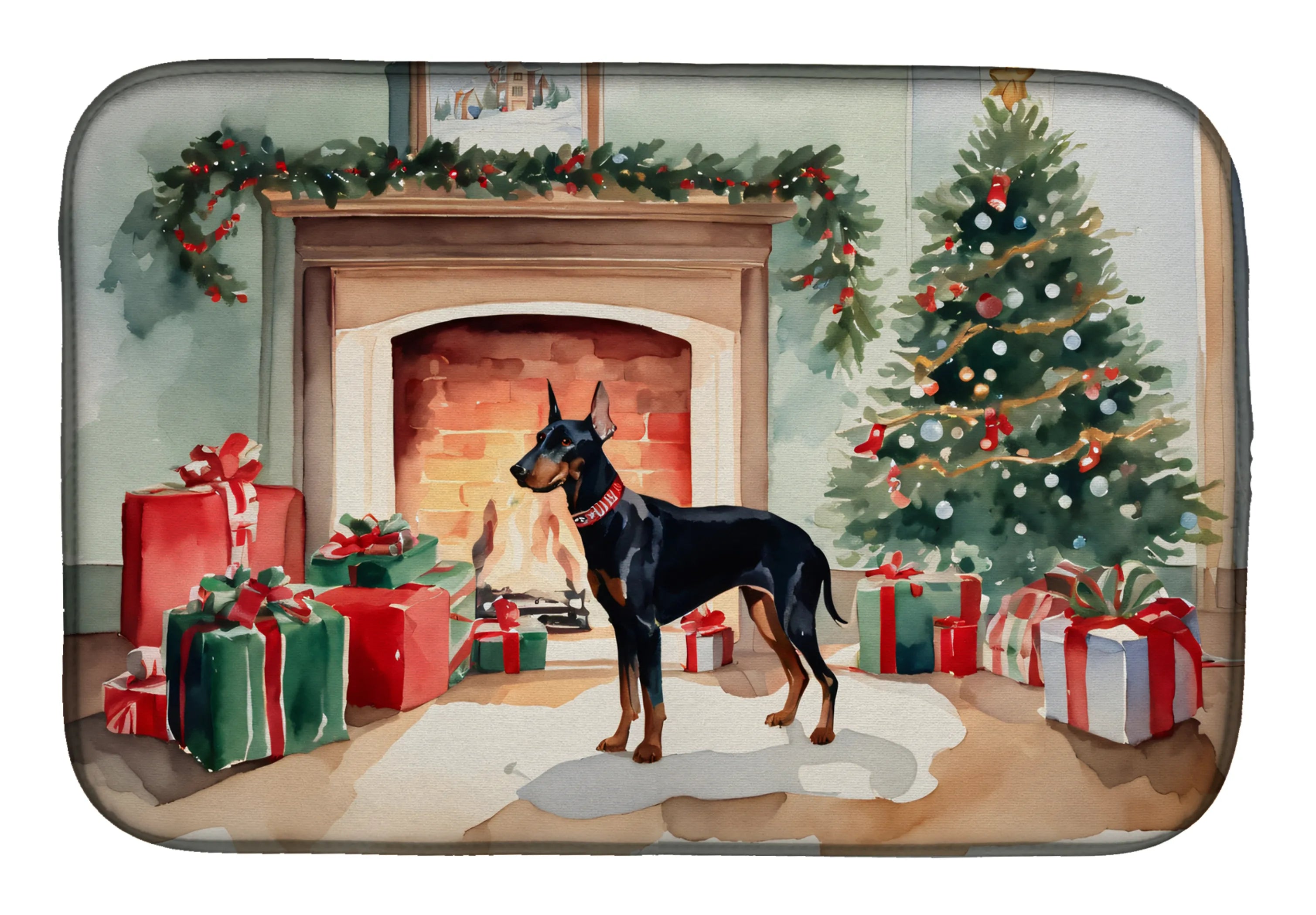 Cozy Christmas Dish Drying Mat - Size: 14  X 21" | Pack Of: 1 | Collection name: Cozy christmas