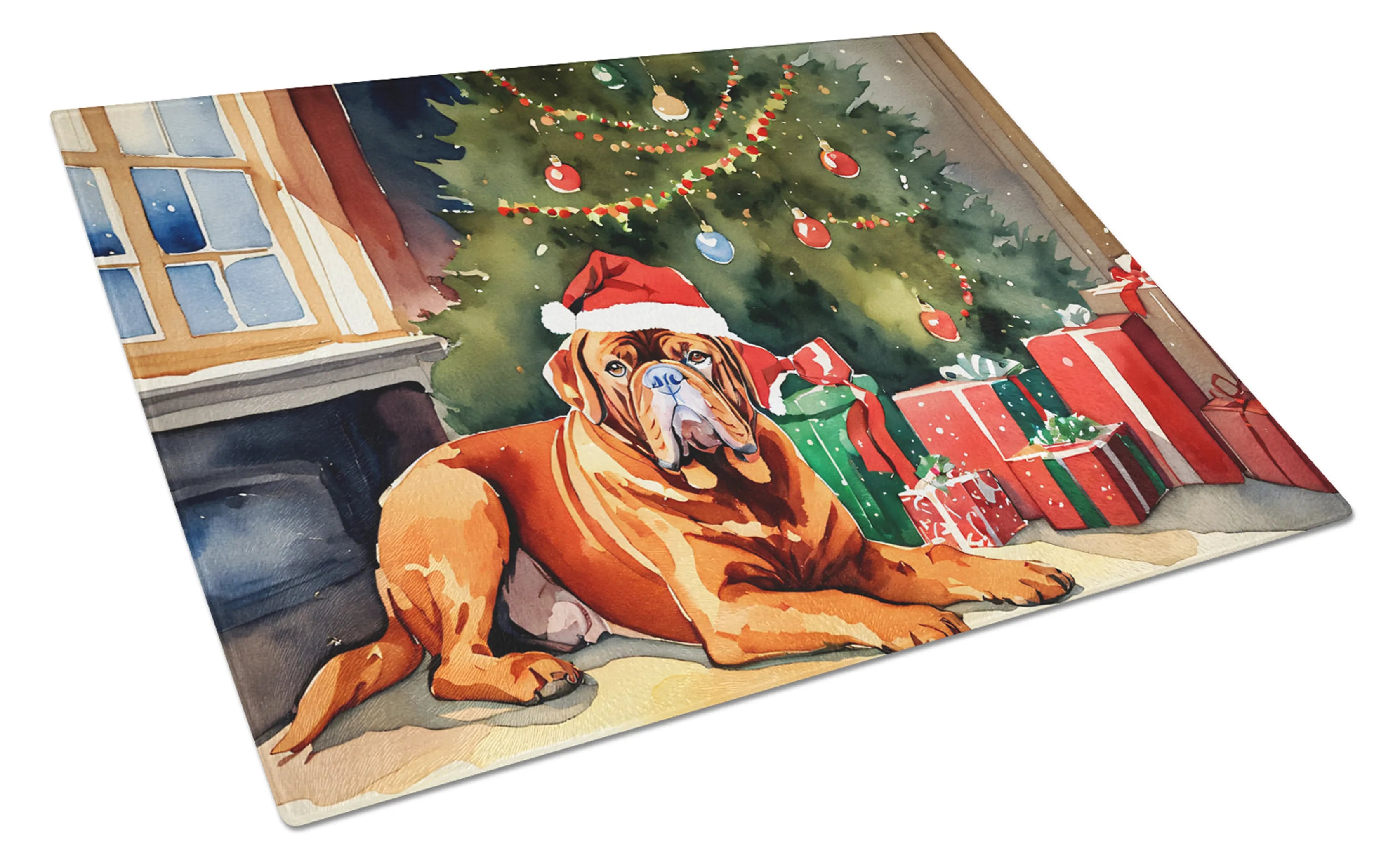 Cozy Christmas Glass Cutting Board - Size: LARGE | Pack Of: 1 | Collection name: Cozy christmas