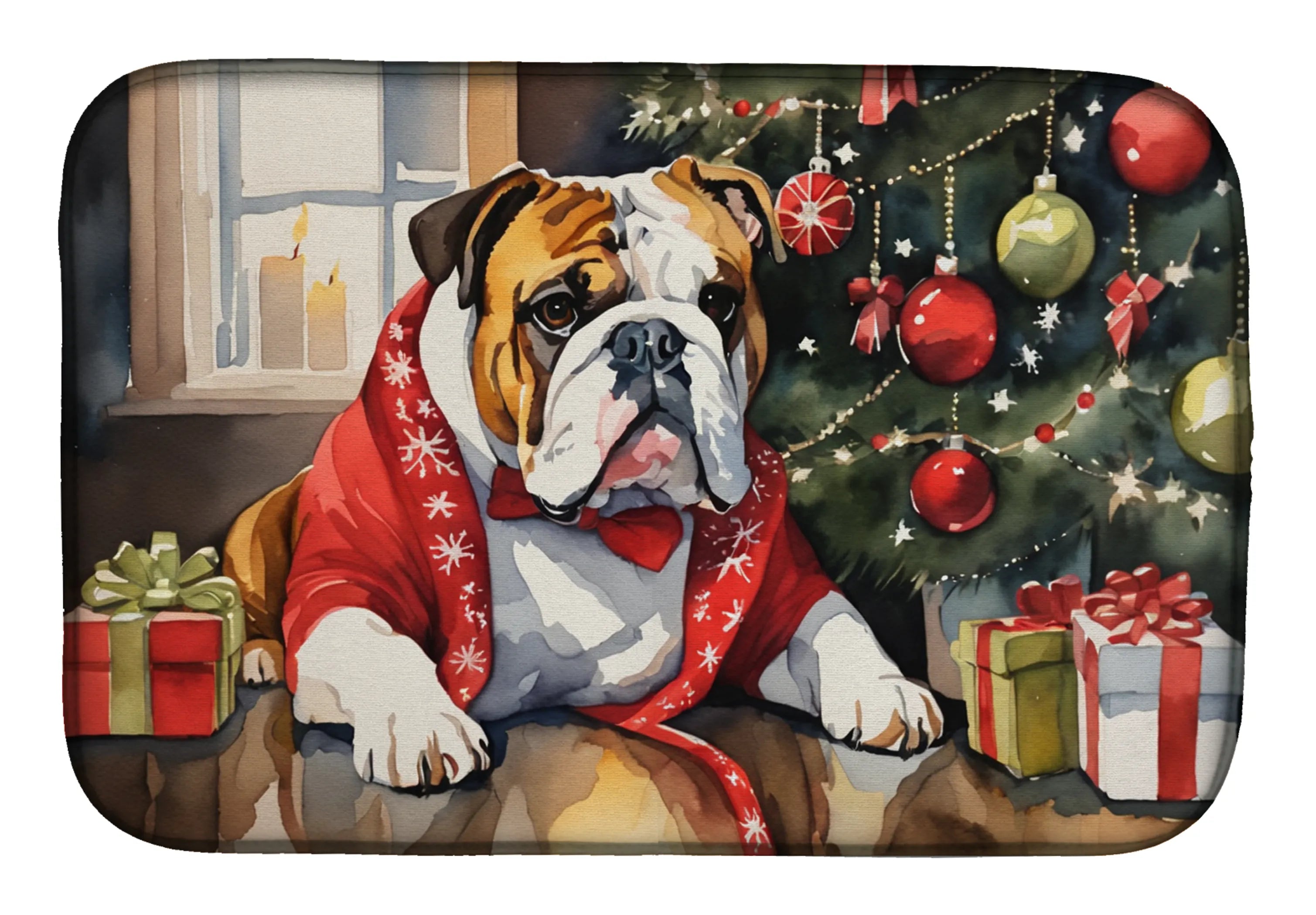 Cozy Christmas Dish Drying Mat - Size: 14  X 21" | Pack Of: 1 | Collection name: Cozy christmas