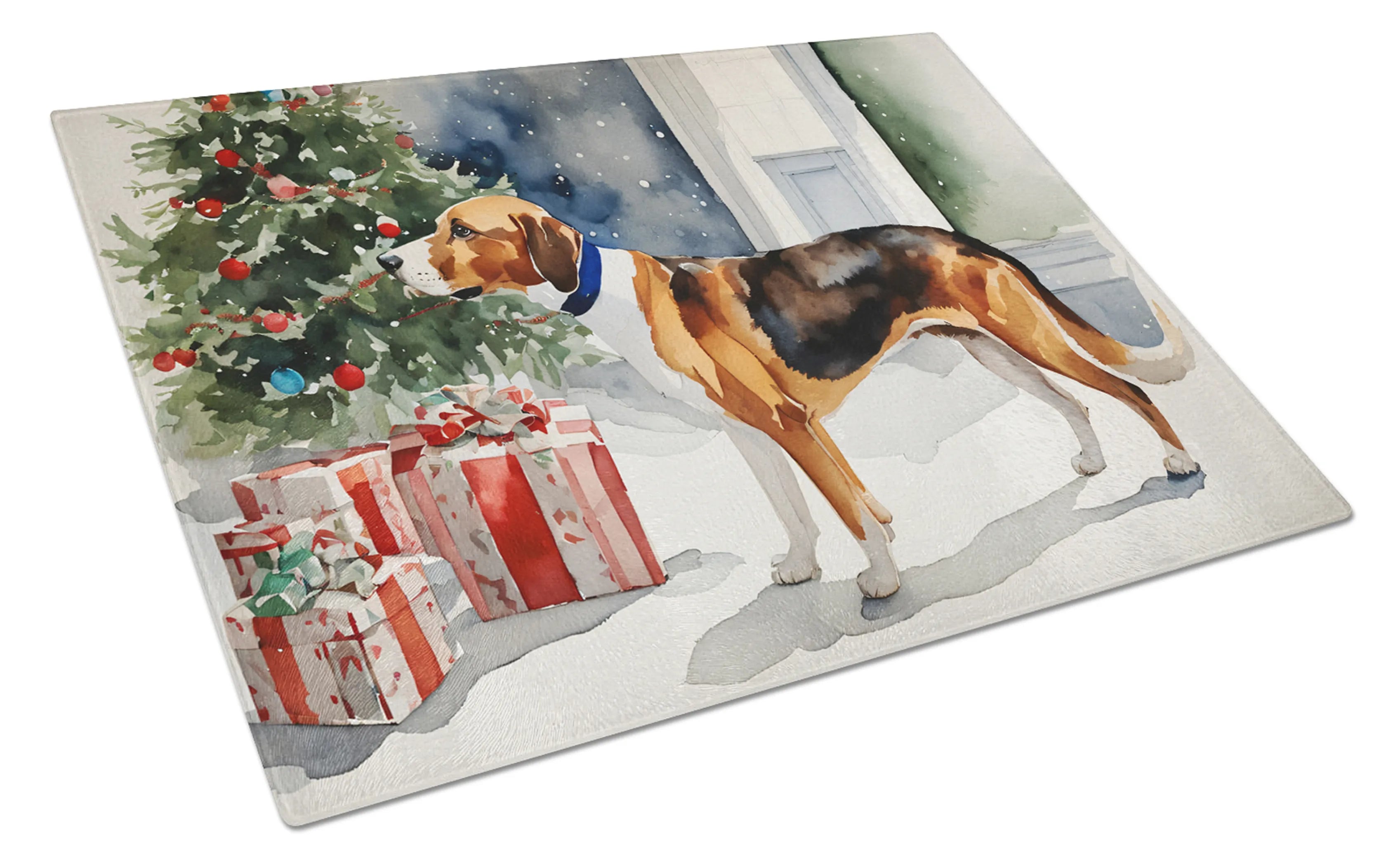 Cozy Christmas Glass Cutting Board - Size: LARGE | Pack Of: 1 | Collection name: Cozy christmas
