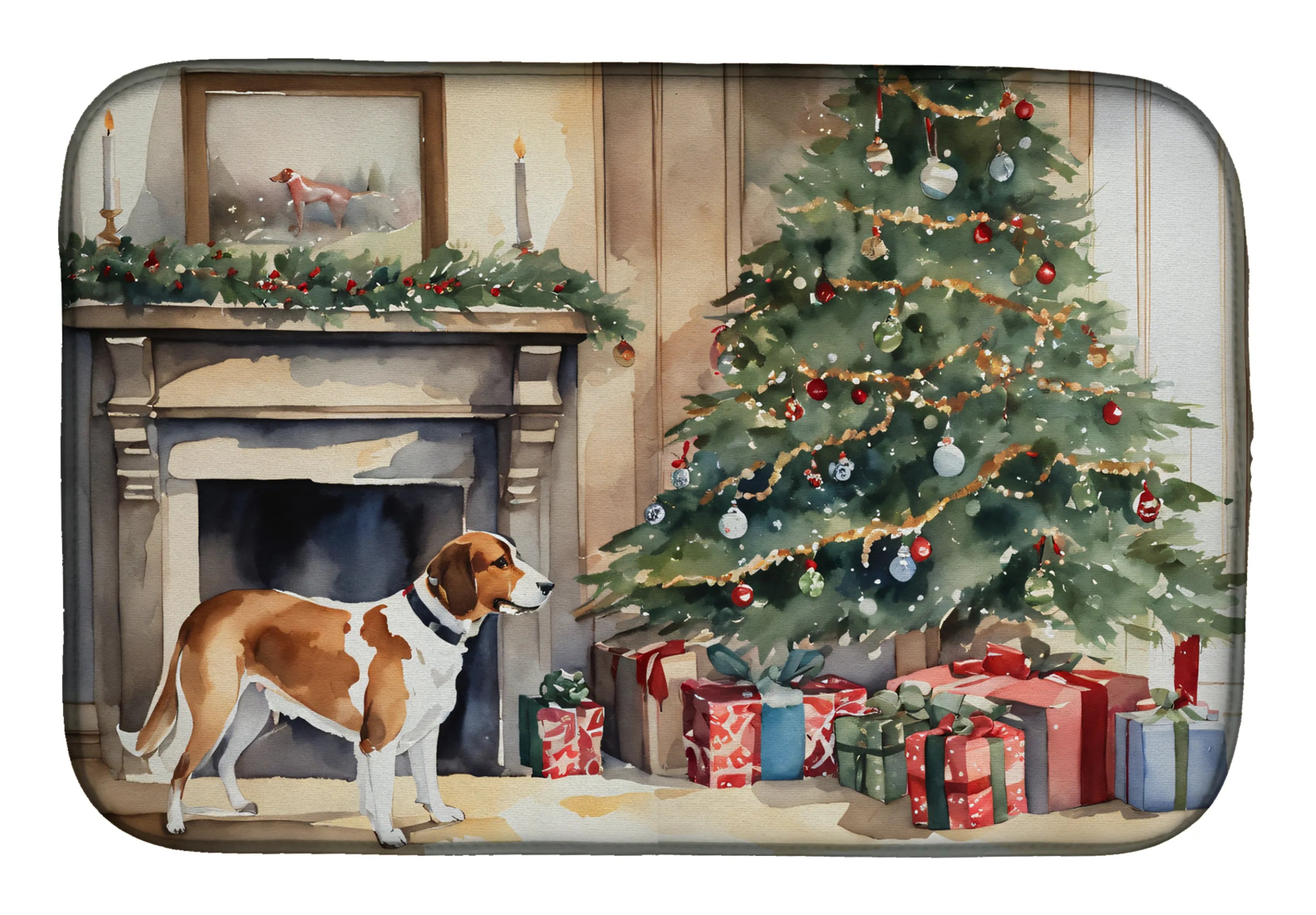 Cozy Christmas Dish Drying Mat - Size: 14  X 21" | Pack Of: 1 | Collection name: Cozy christmas