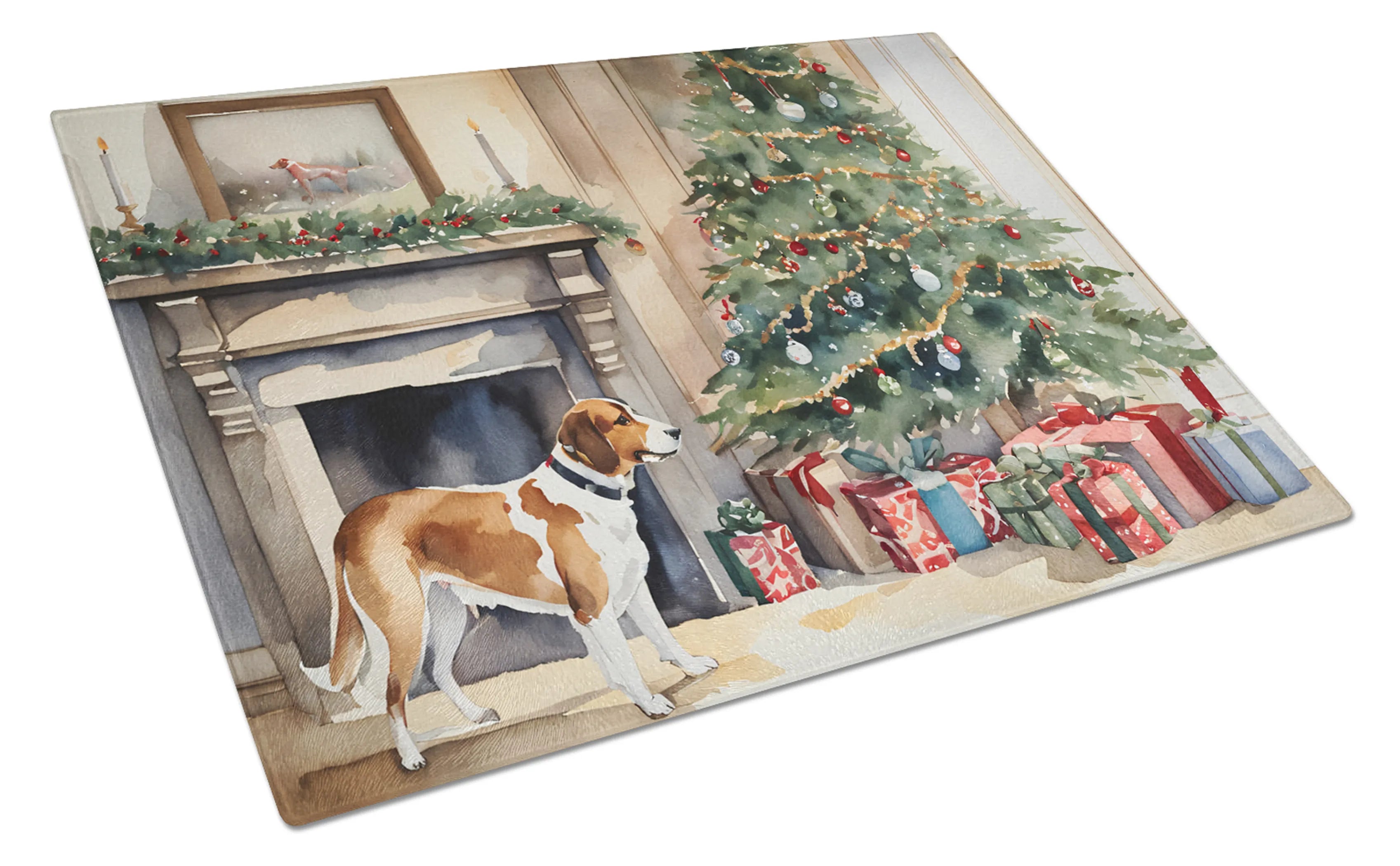 Cozy Christmas Glass Cutting Board - Size: LARGE | Pack Of: 1 | Collection name: Cozy christmas