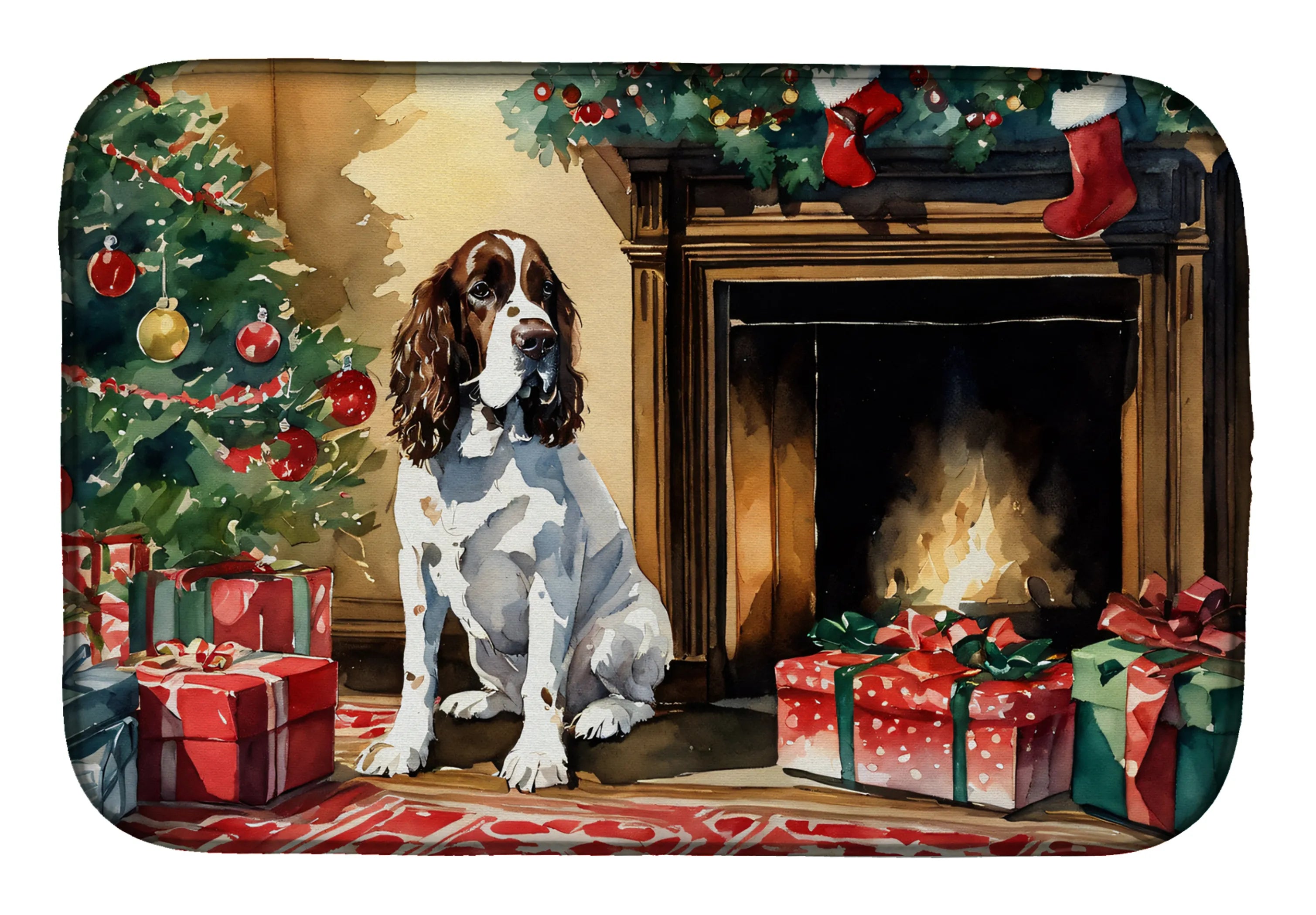 Cozy Christmas Dish Drying Mat - Size: 14  X 21" | Pack Of: 1 | Collection name: Cozy christmas