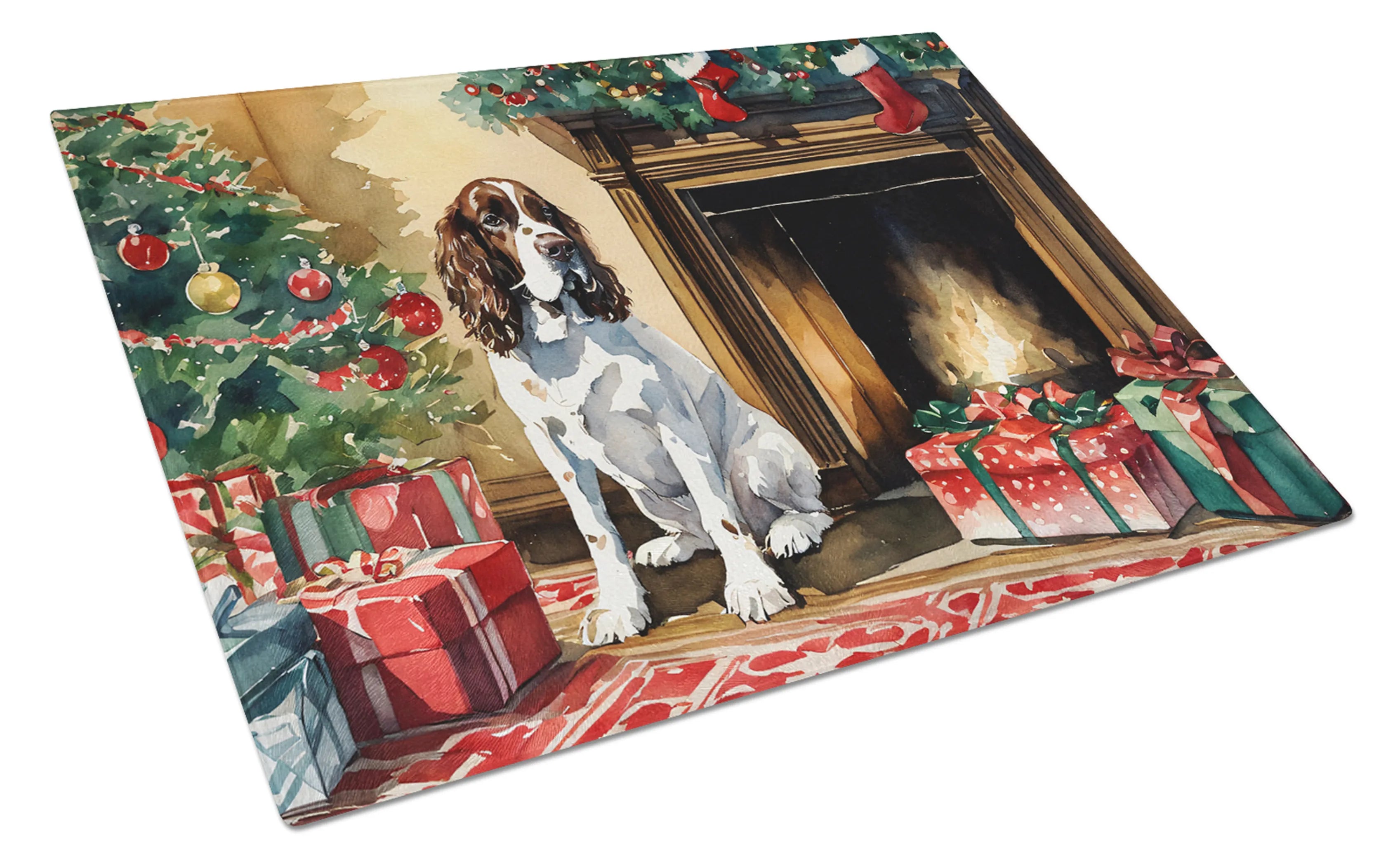 Cozy Christmas Glass Cutting Board - Size: LARGE | Pack Of: 1 | Collection name: Cozy christmas