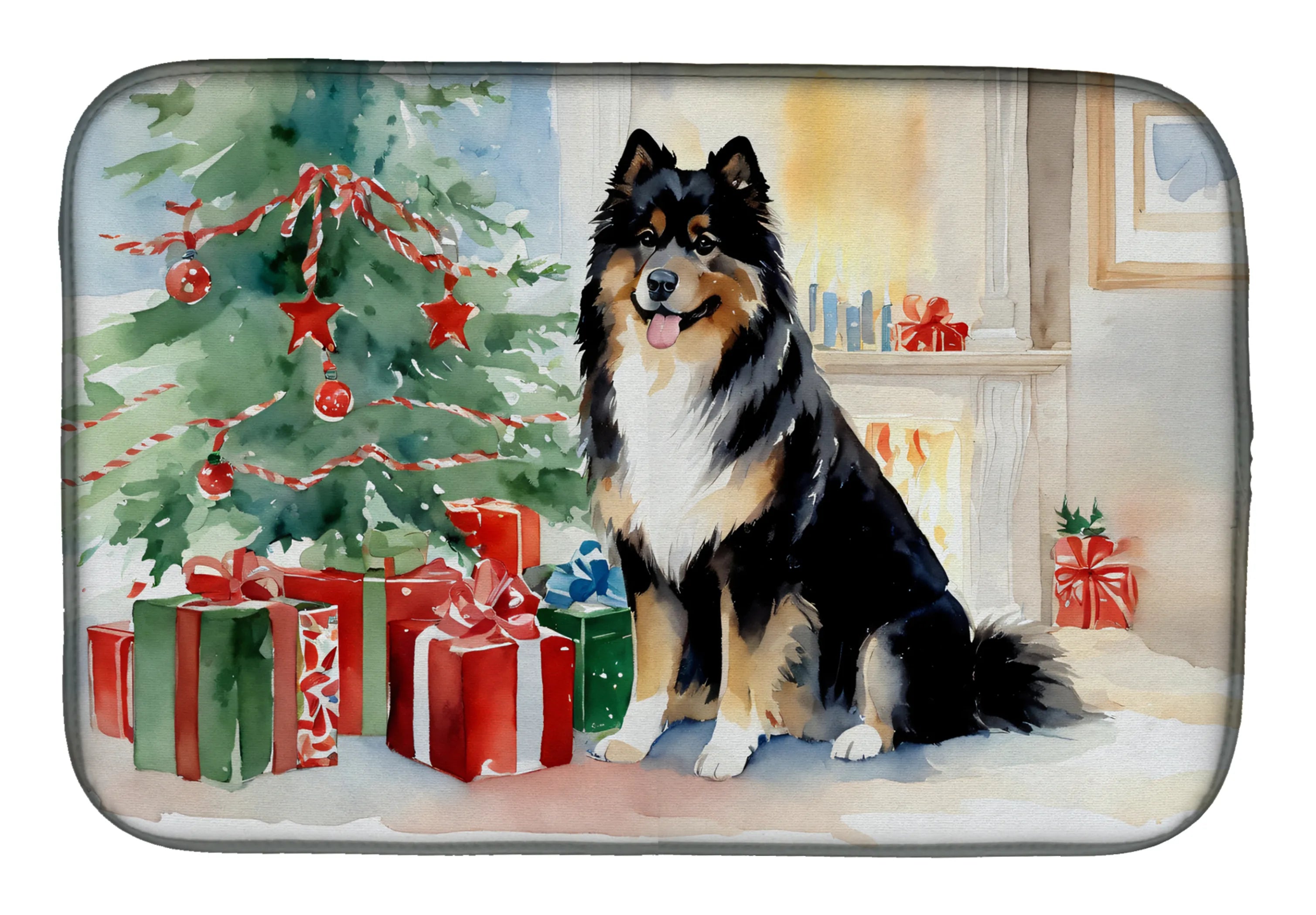 Cozy Christmas Dish Drying Mat - Size: 14  X 21" | Pack Of: 1 | Collection name: Cozy christmas