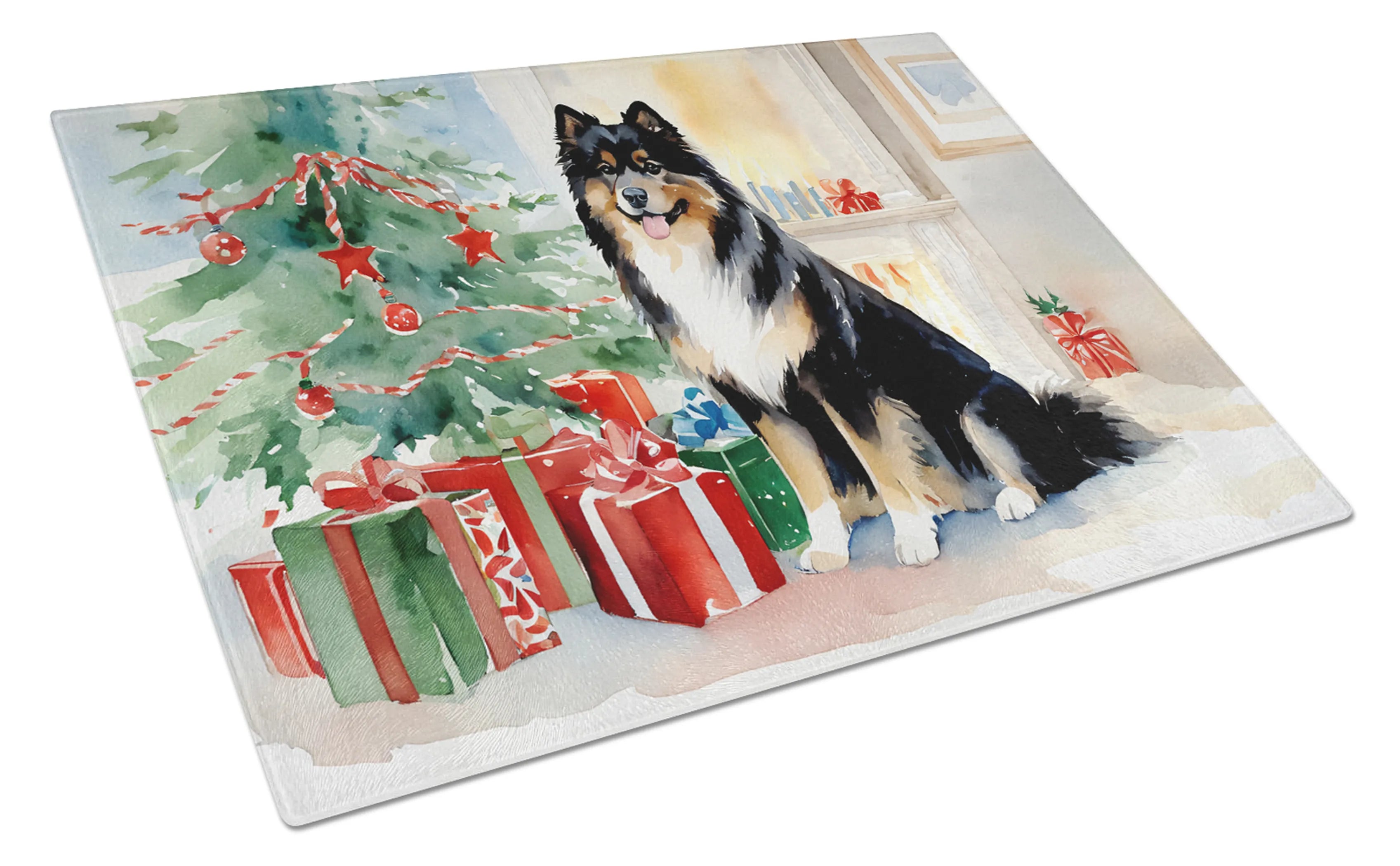 Cozy Christmas Glass Cutting Board - Size: LARGE | Pack Of: 1 | Collection name: Cozy christmas