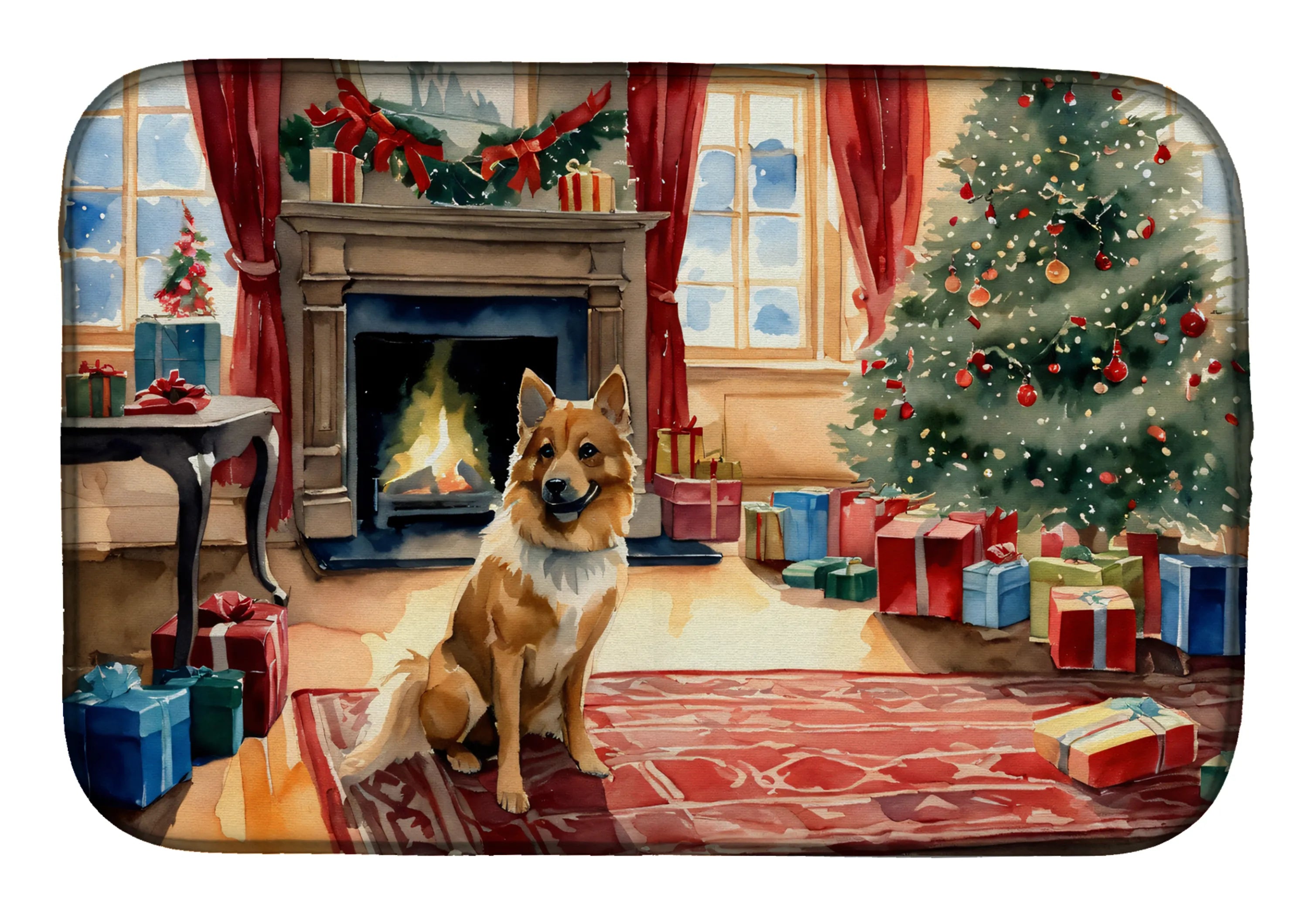 Cozy Christmas Dish Drying Mat - Size: 14  X 21" | Pack Of: 1 | Collection name: Cozy christmas