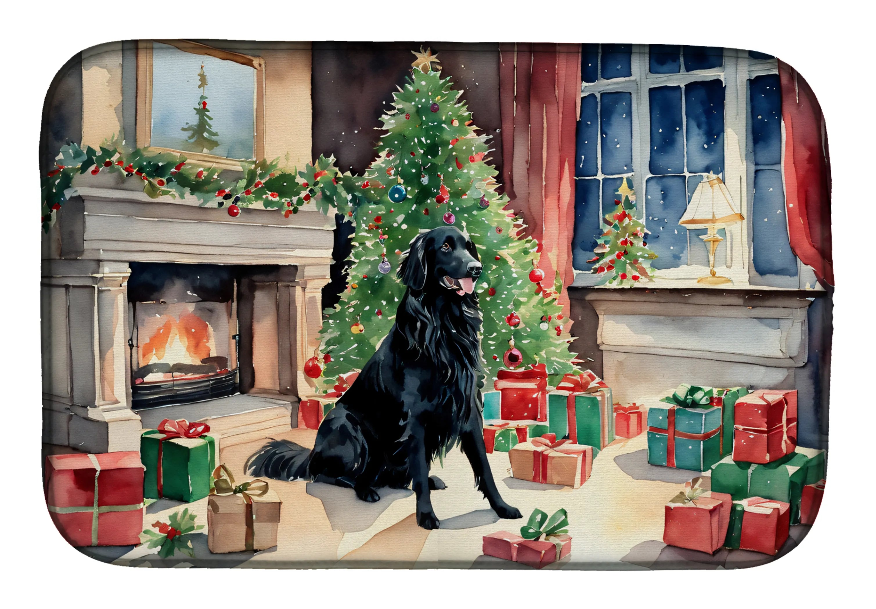 Cozy Christmas Dish Drying Mat - Size: 14  X 21" | Pack Of: 1 | Collection name: Cozy christmas