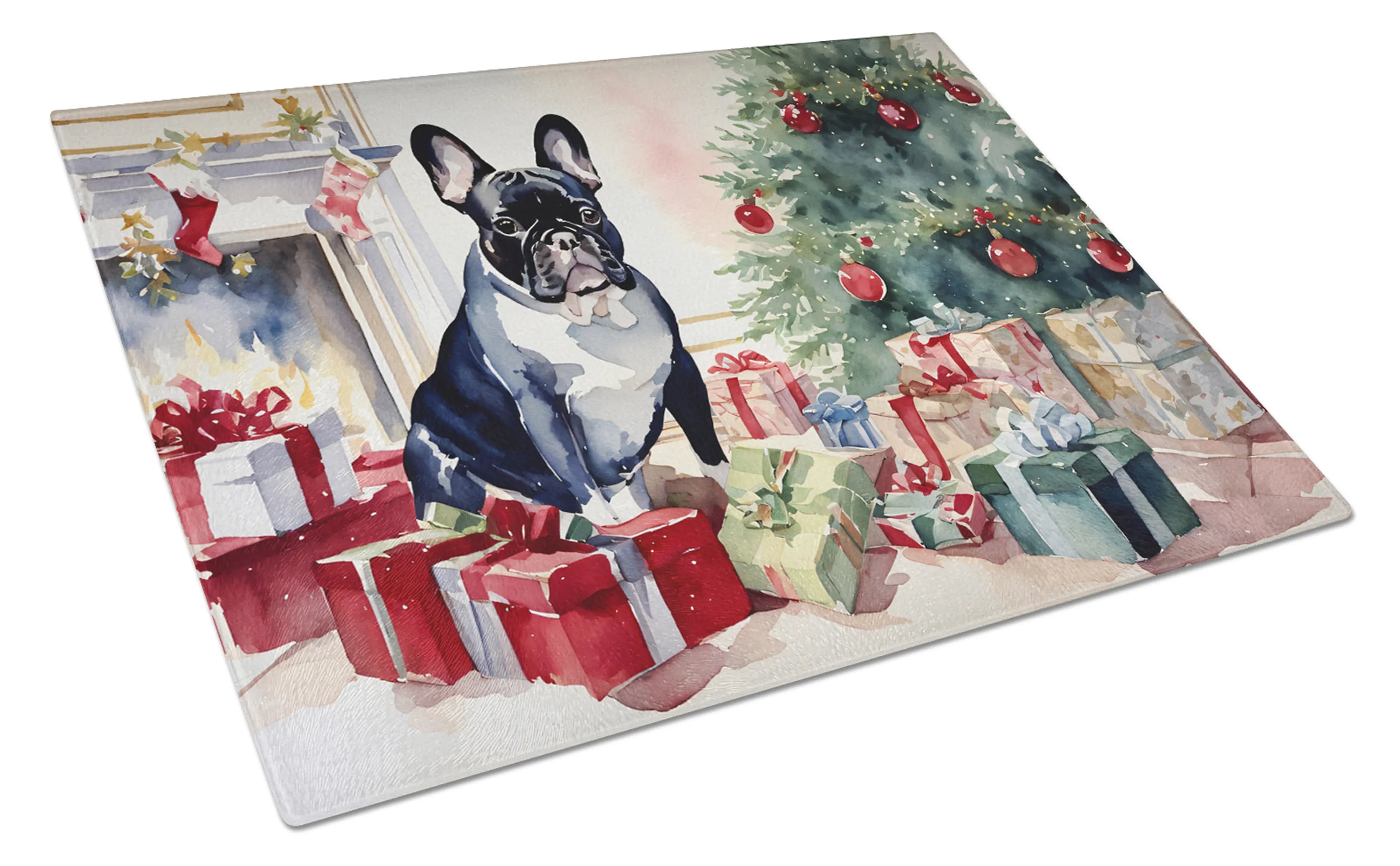 Cozy Christmas Glass Cutting Board - Size: LARGE | Pack Of: 1 | Collection name: Cozy christmas
