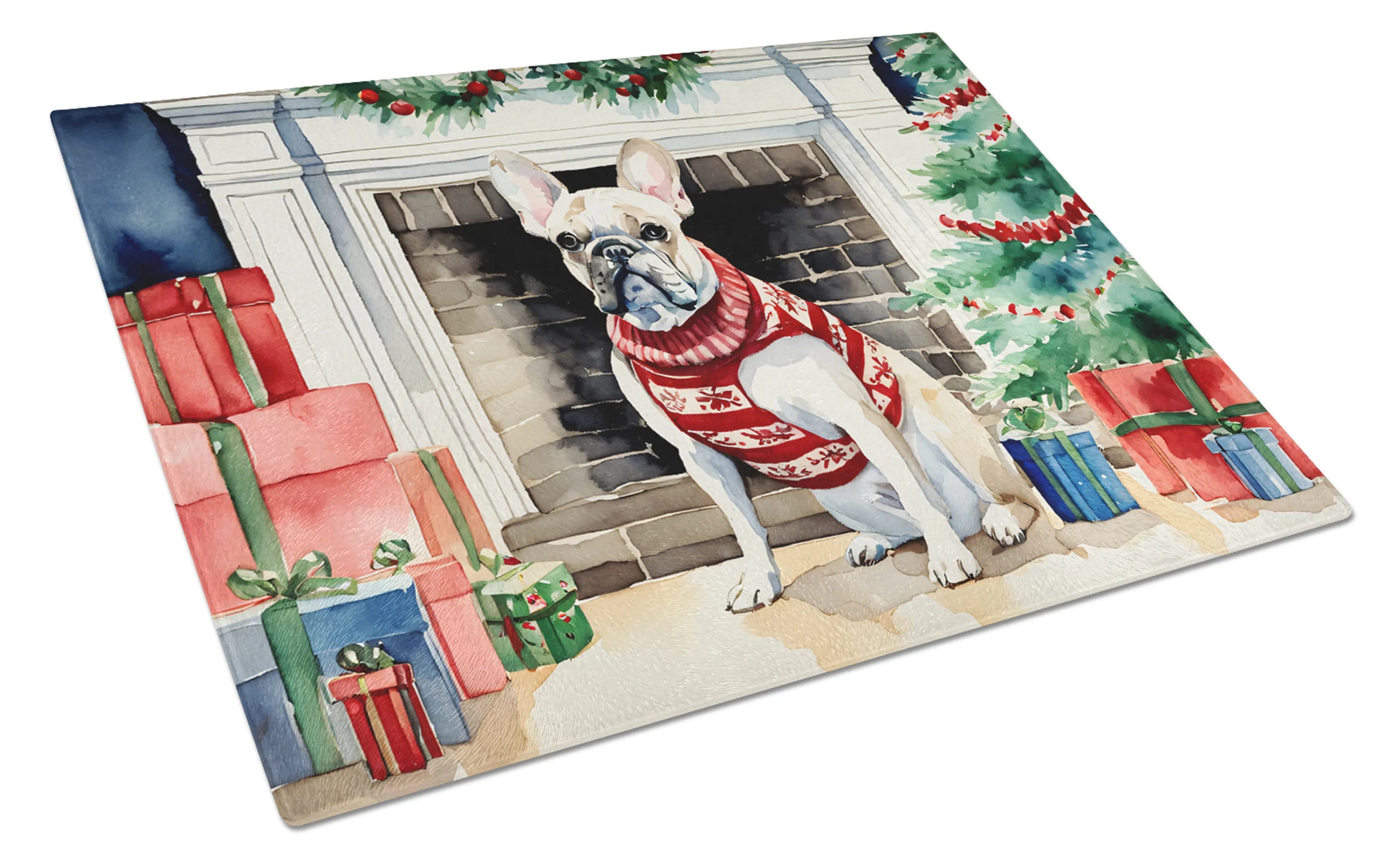 Cozy Christmas Glass Cutting Board - Size: LARGE | Pack Of: 1 | Collection name: Cozy christmas
