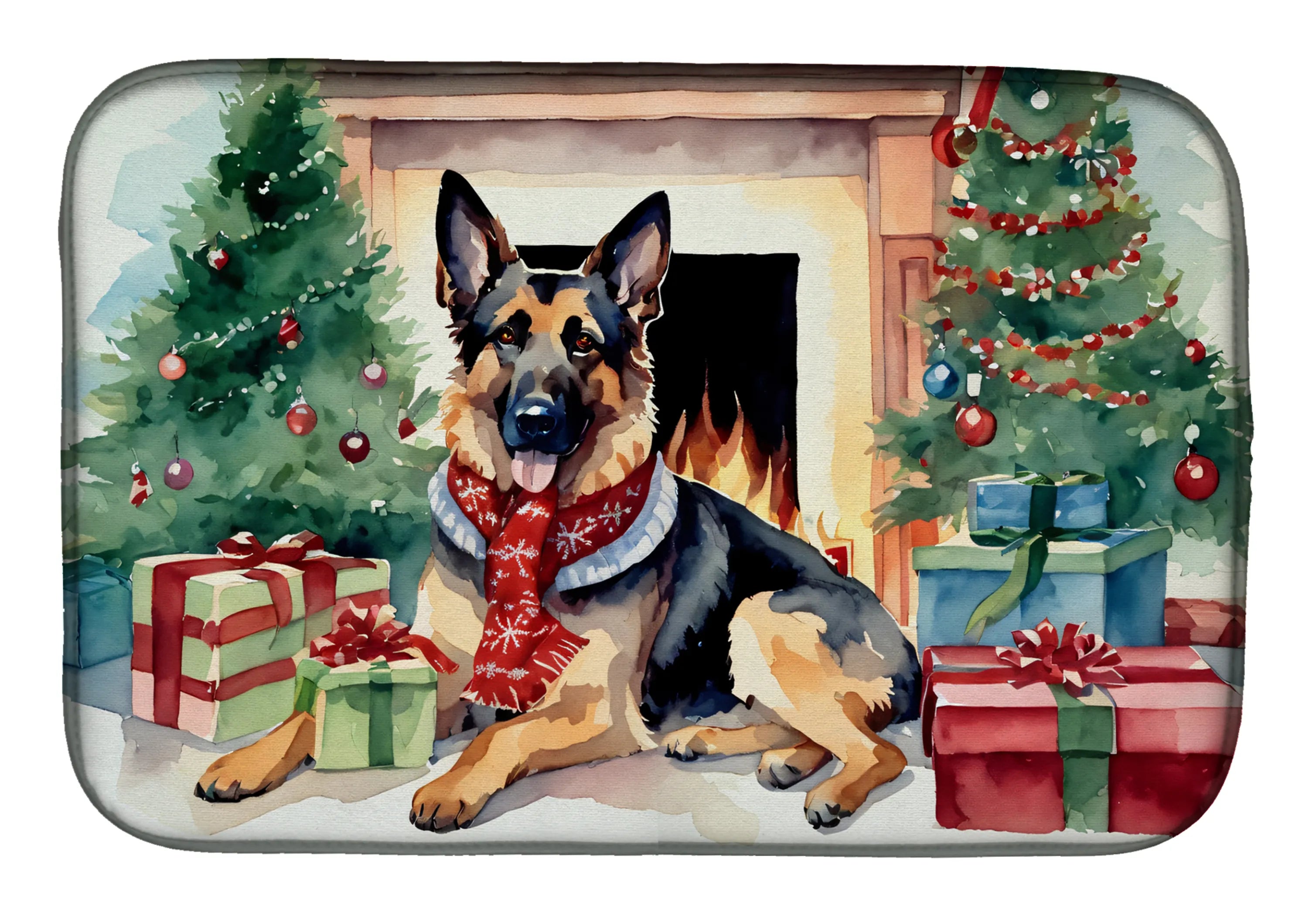 Cozy Christmas Dish Drying Mat - Size: 14  X 21" | Pack Of: 1 | Collection name: Cozy christmas