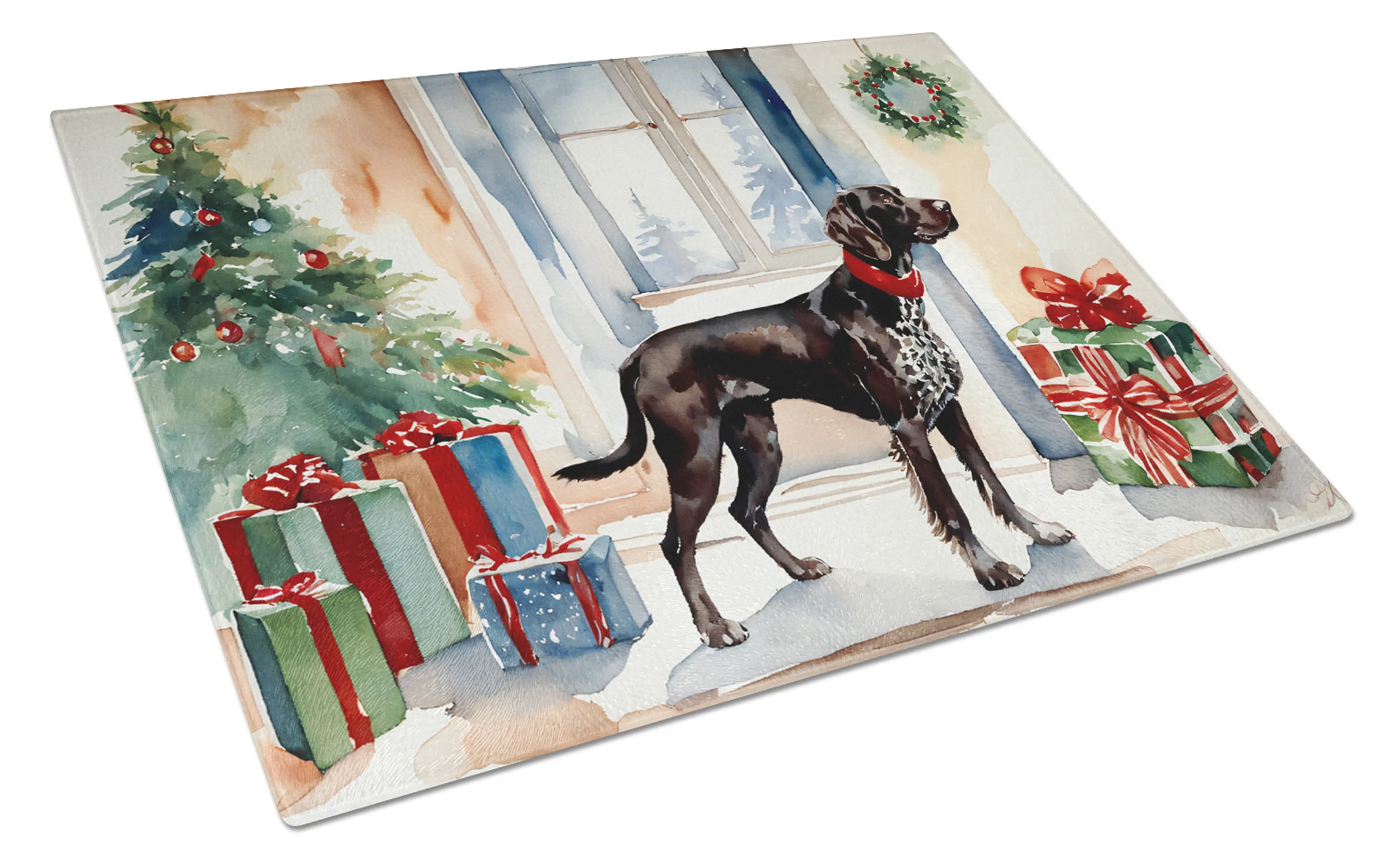 Cozy Christmas Glass Cutting Board - Size: LARGE | Pack Of: 1 | Collection name: Cozy christmas