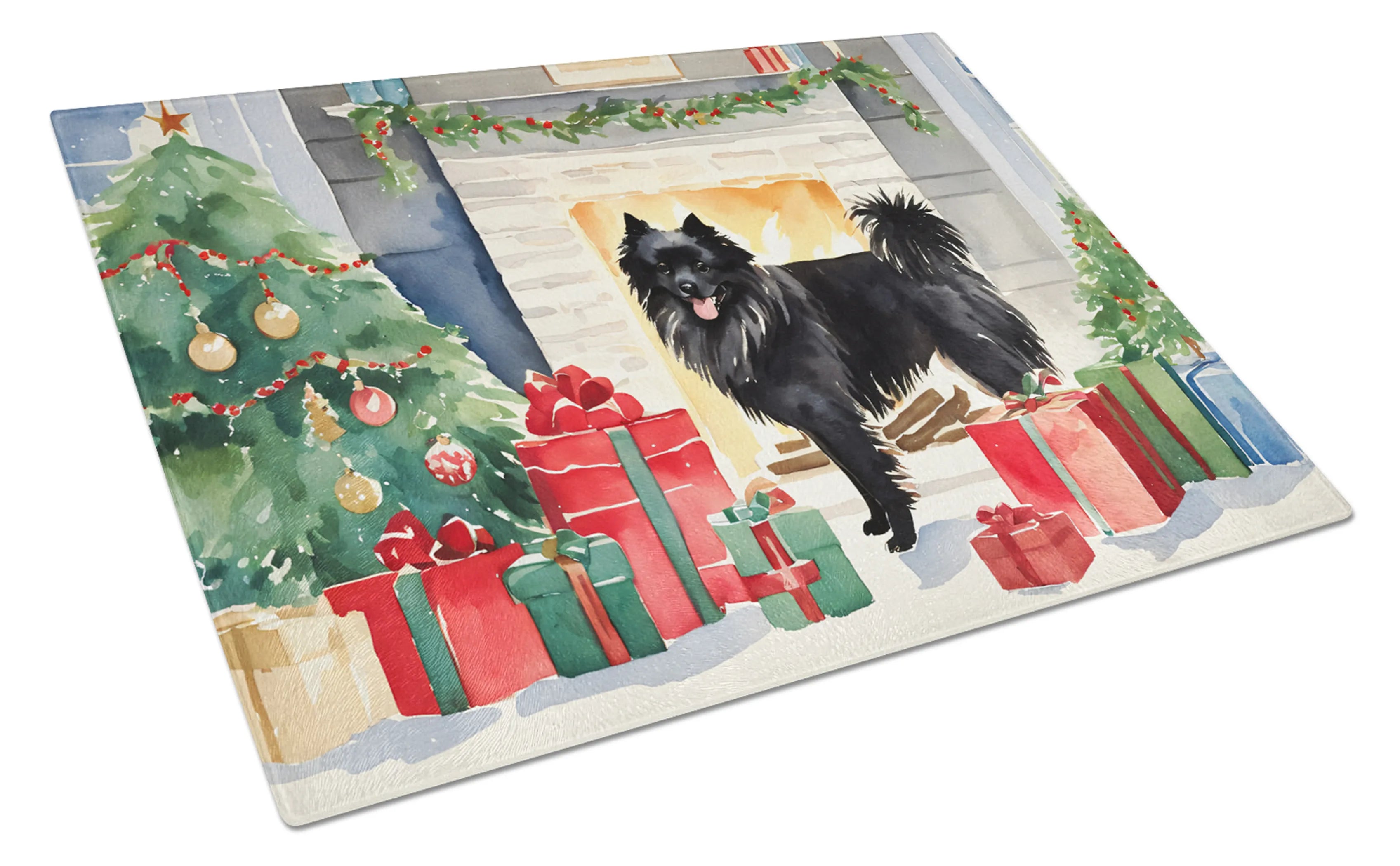 Cozy Christmas Glass Cutting Board - Size: LARGE | Pack Of: 1 | Collection name: Cozy christmas