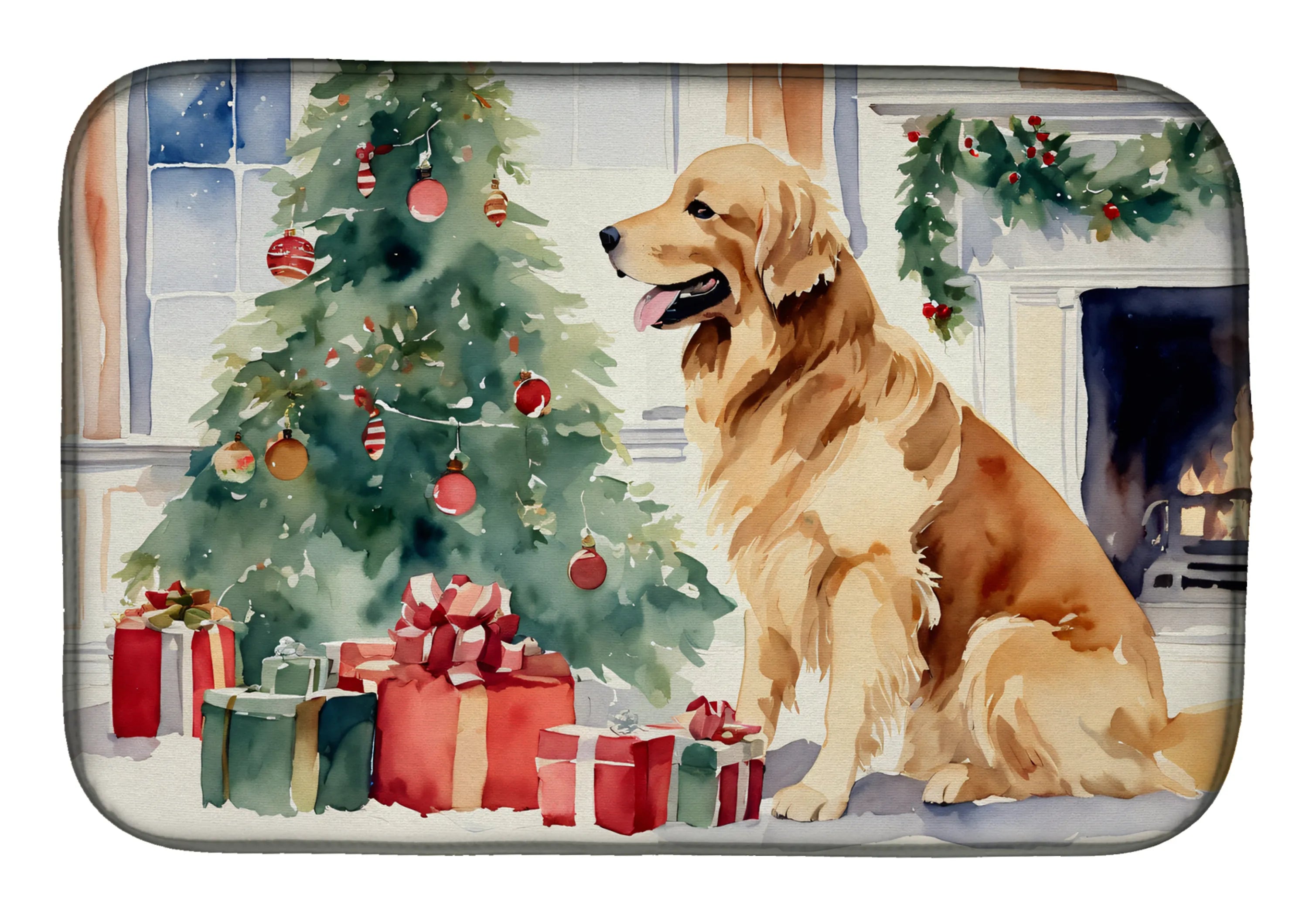 Cozy Christmas Dish Drying Mat - Size: 14  X 21" | Pack Of: 1 | Collection name: Cozy christmas
