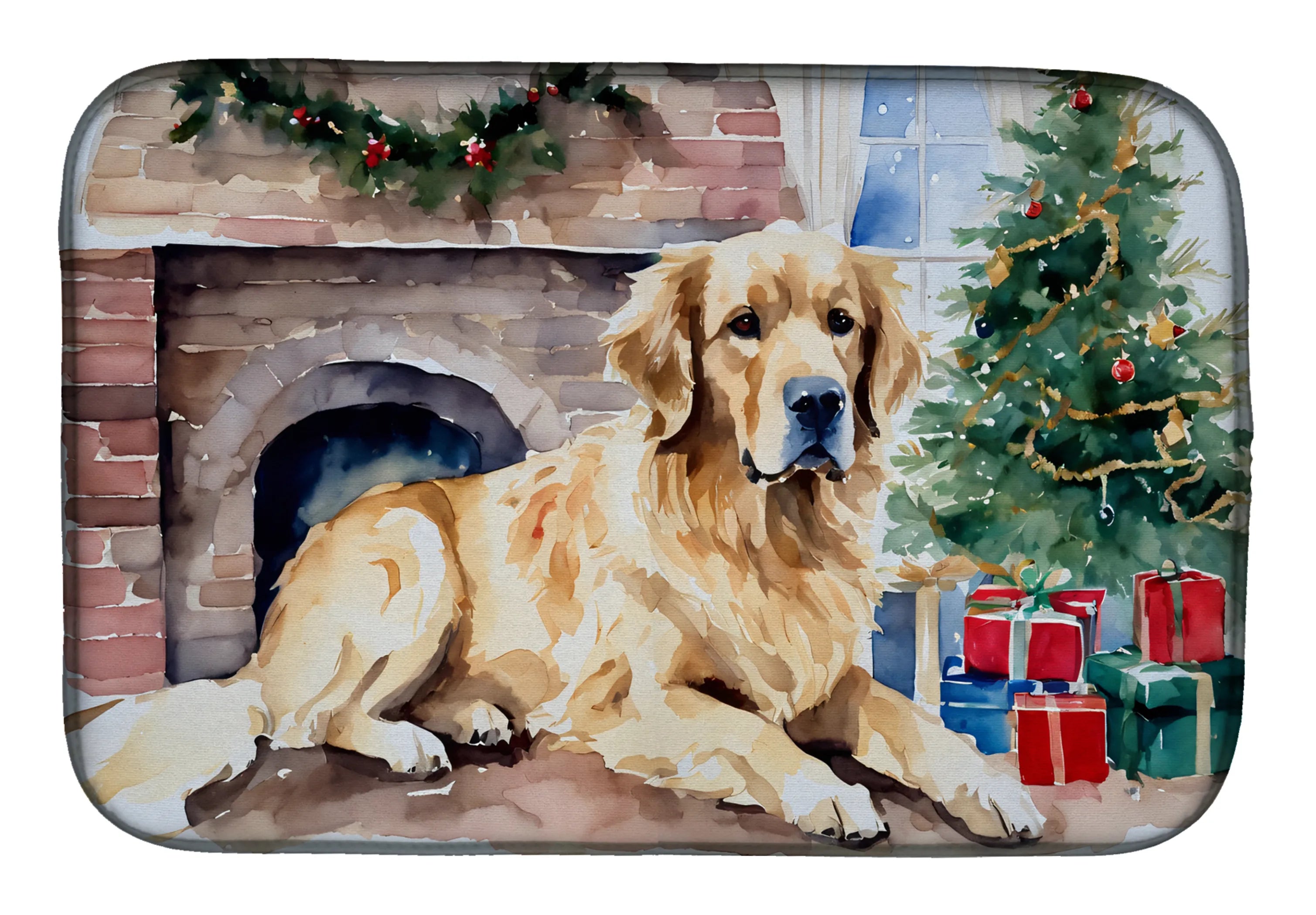 Cozy Christmas Dish Drying Mat - Size: 14  X 21" | Pack Of: 1 | Collection name: Cozy christmas