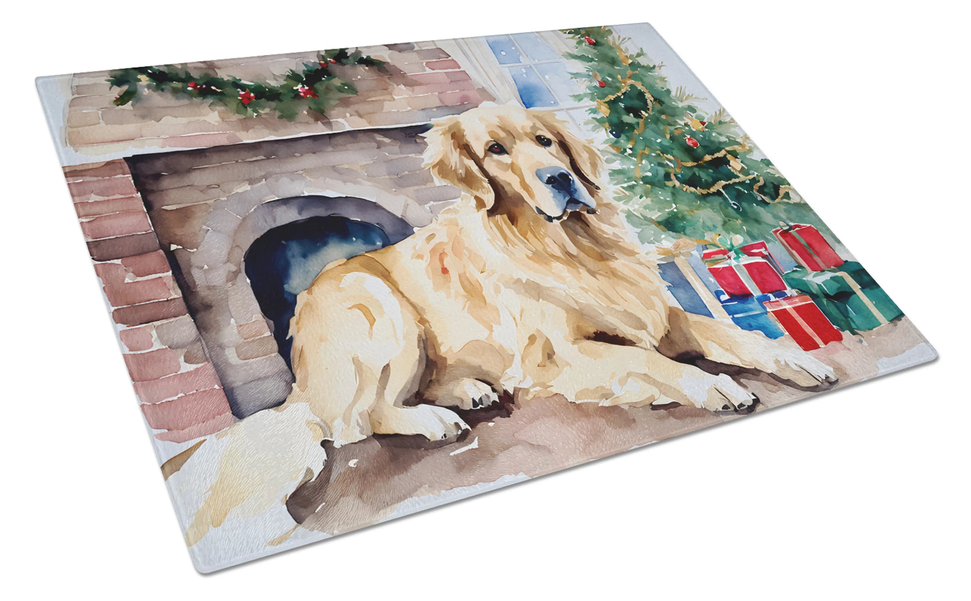 Cozy Christmas Glass Cutting Board - Size: LARGE | Pack Of: 1 | Collection name: Cozy christmas