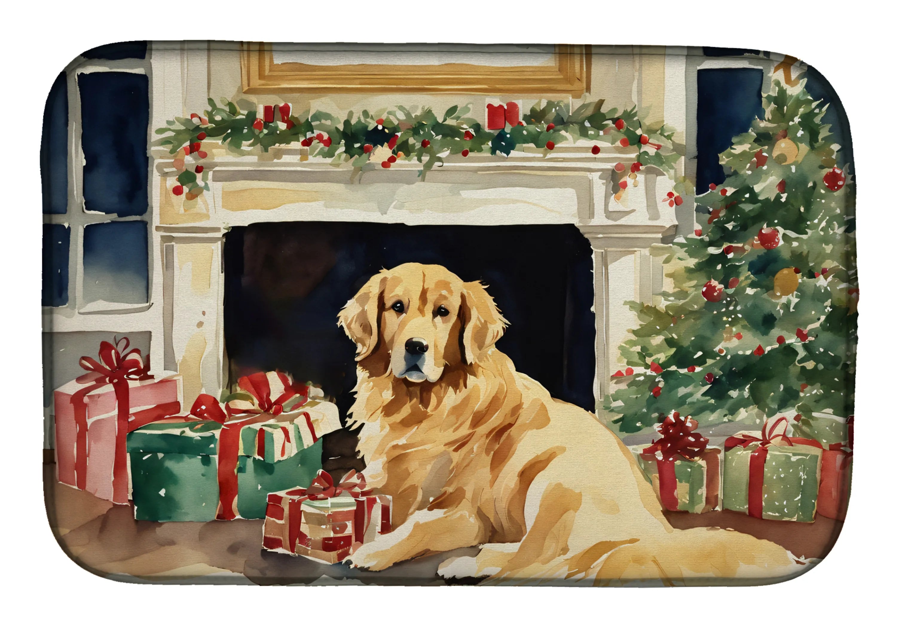 Cozy Christmas Dish Drying Mat - Size: 14  X 21" | Pack Of: 1 | Collection name: Cozy christmas