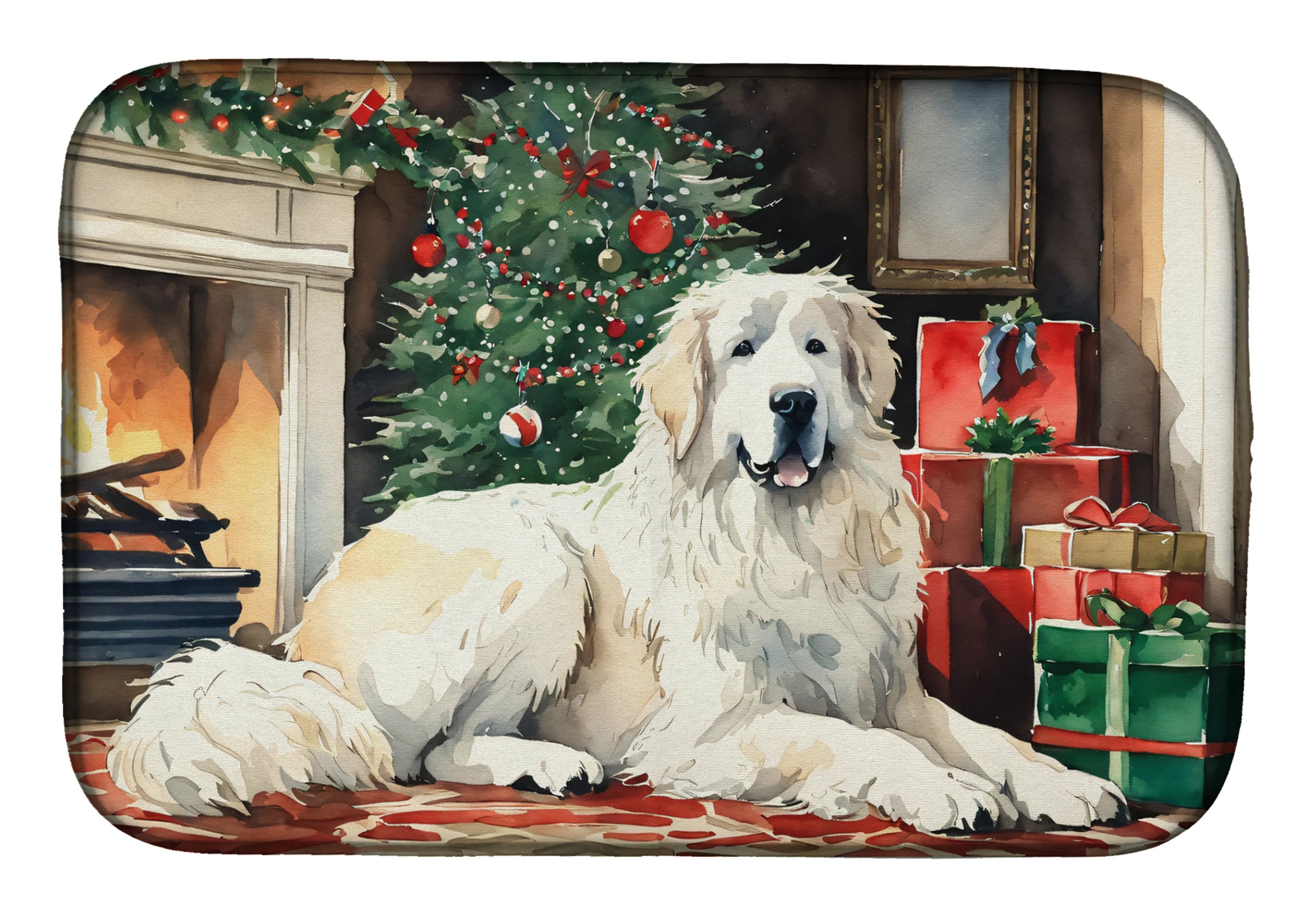 Cozy Christmas Dish Drying Mat - Size: 14  X 21" | Pack Of: 1 | Collection name: Cozy christmas