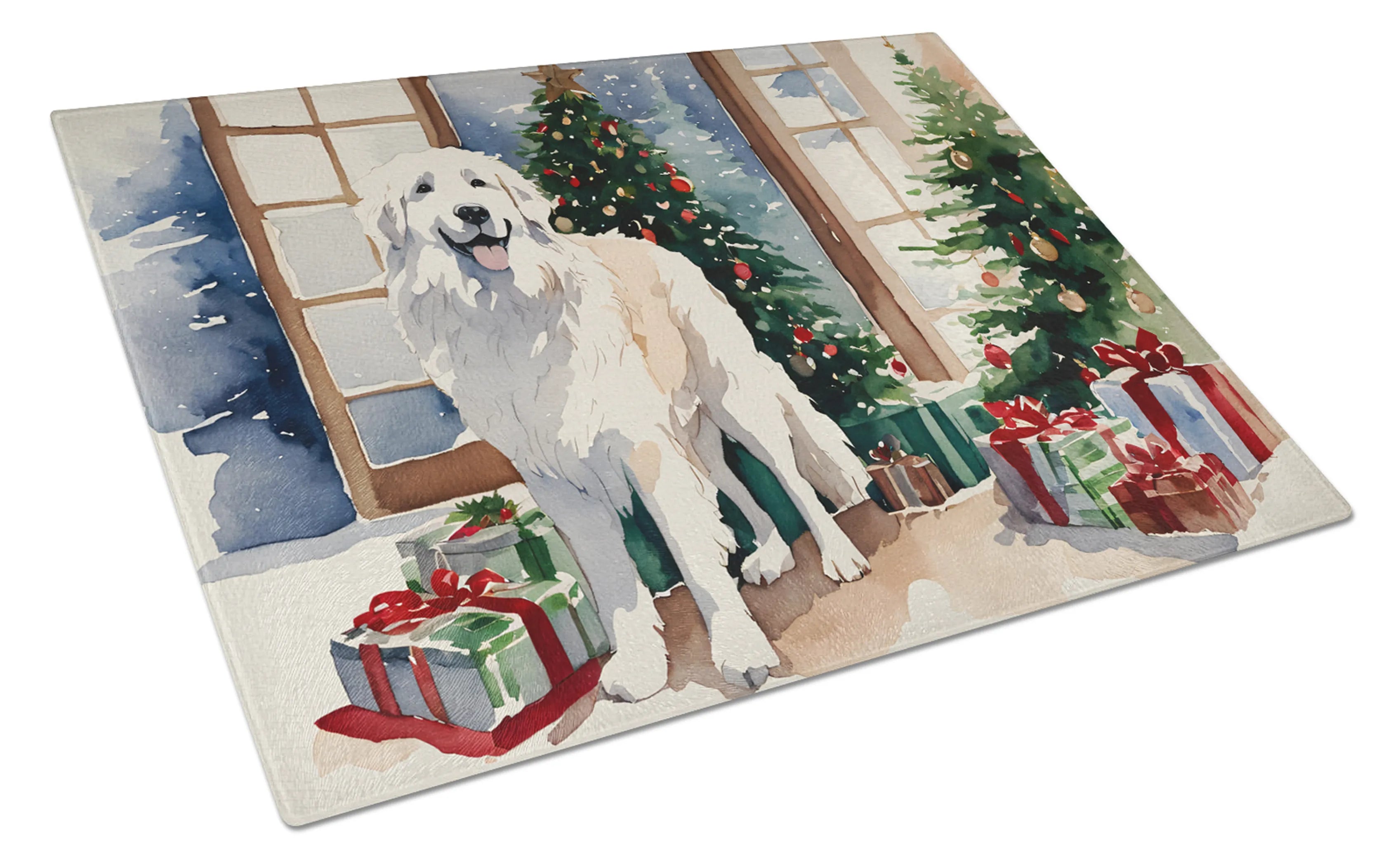 Cozy Christmas Glass Cutting Board - Size: LARGE | Pack Of: 1 | Collection name: Cozy christmas