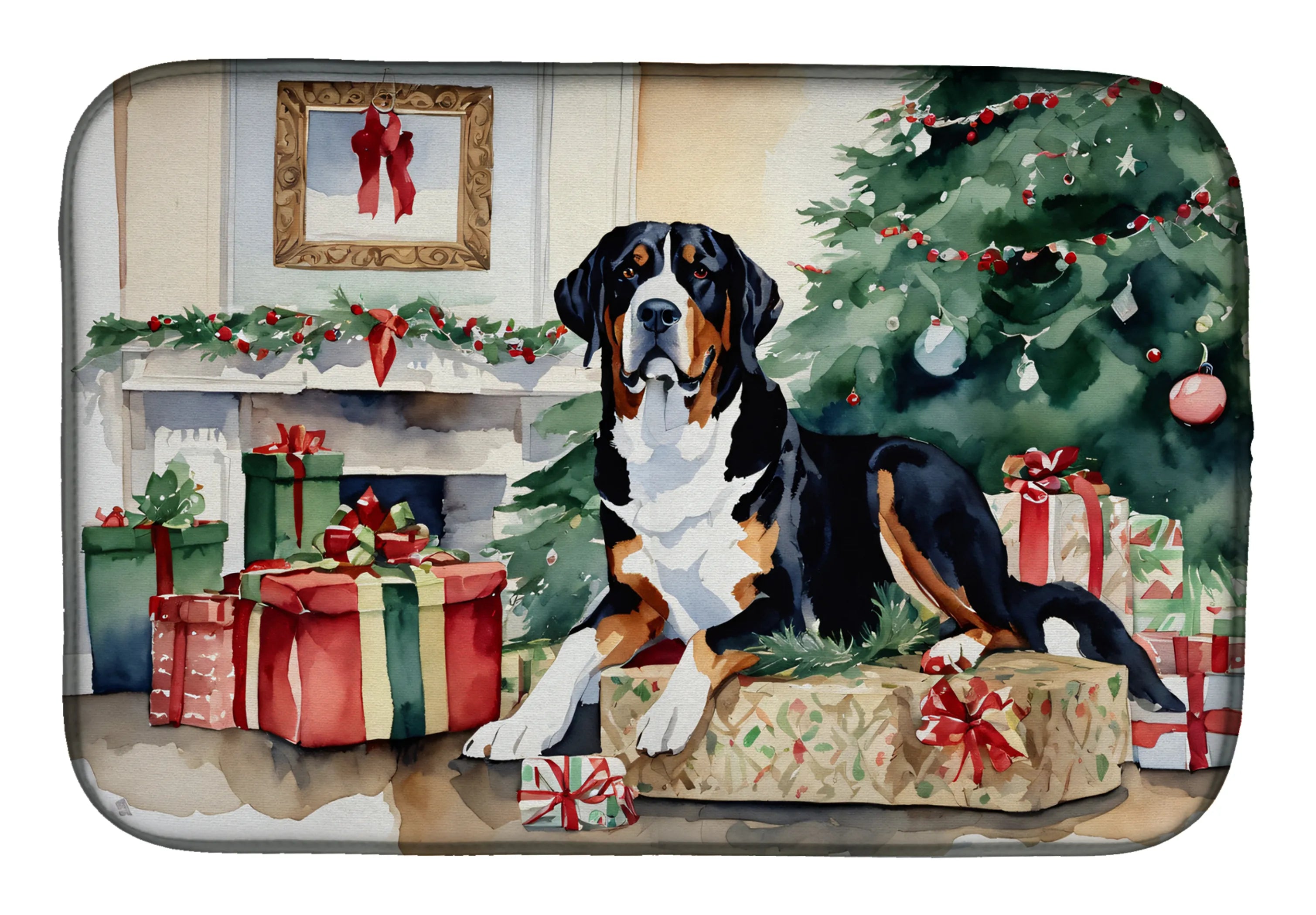 Cozy Christmas Dish Drying Mat - Size: 14  X 21" | Pack Of: 1 | Collection name: Cozy christmas