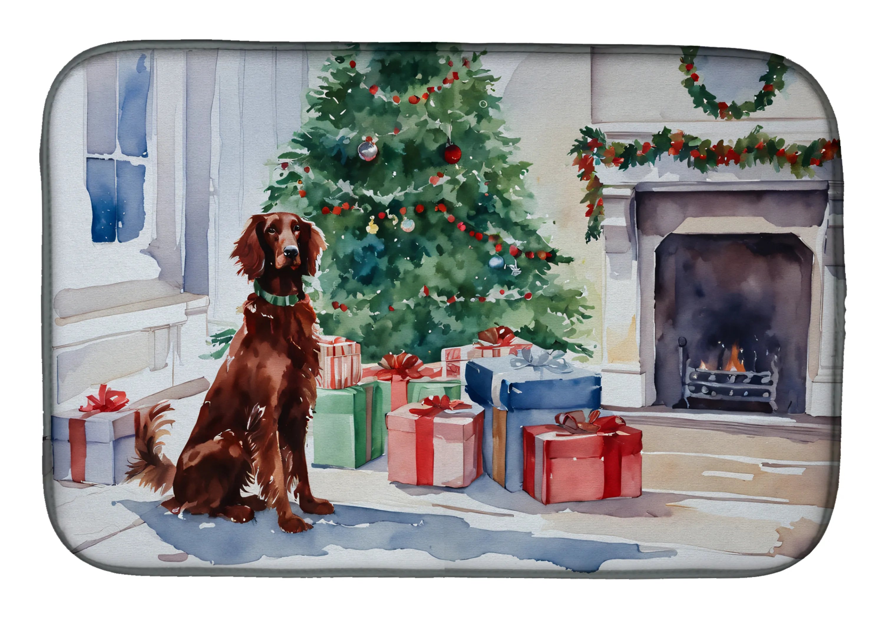 Cozy Christmas Dish Drying Mat - Size: 14  X 21" | Pack Of: 1 | Collection name: Cozy christmas