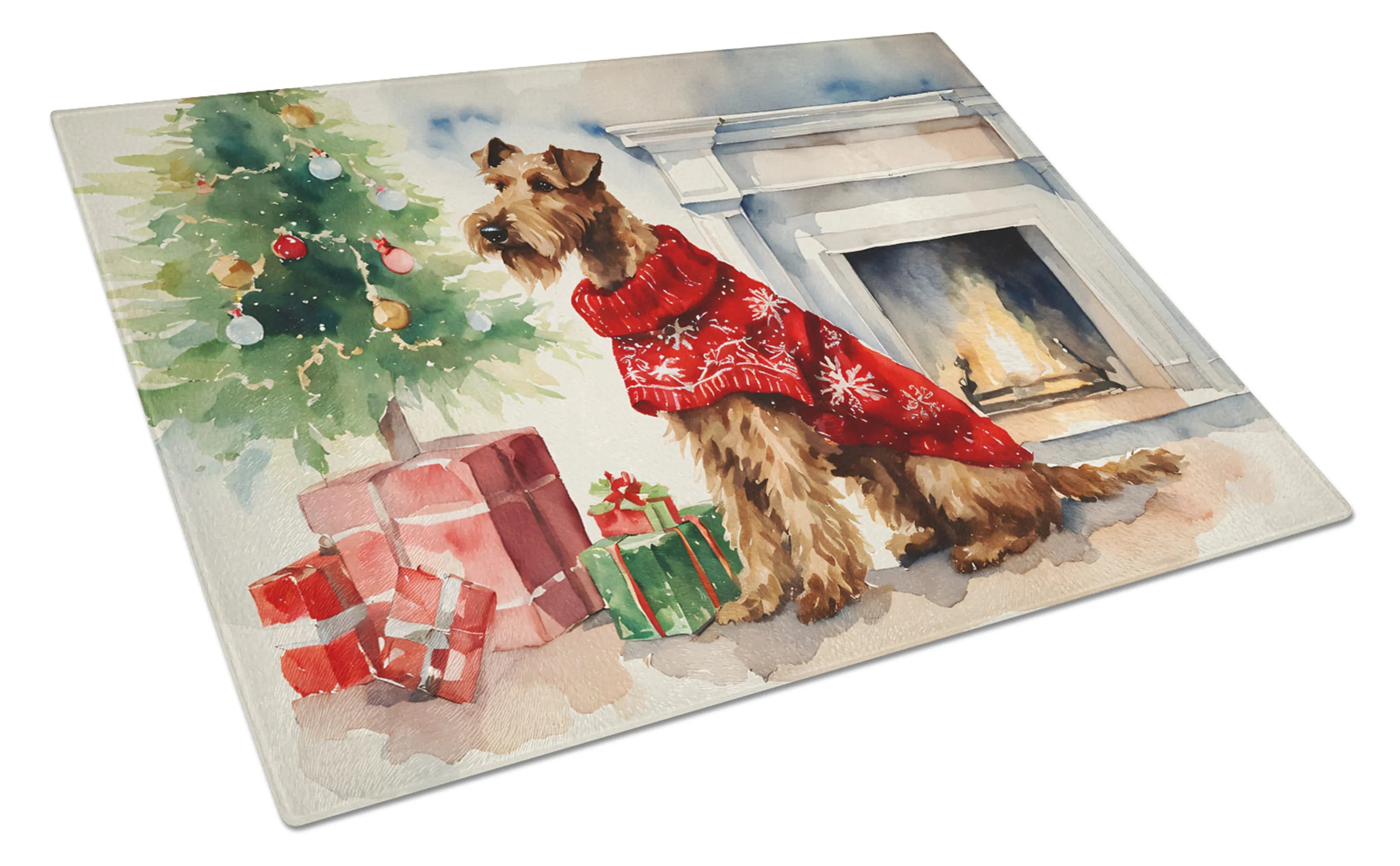 Cozy Christmas Glass Cutting Board - Size: LARGE | Pack Of: 1 | Collection name: Cozy christmas