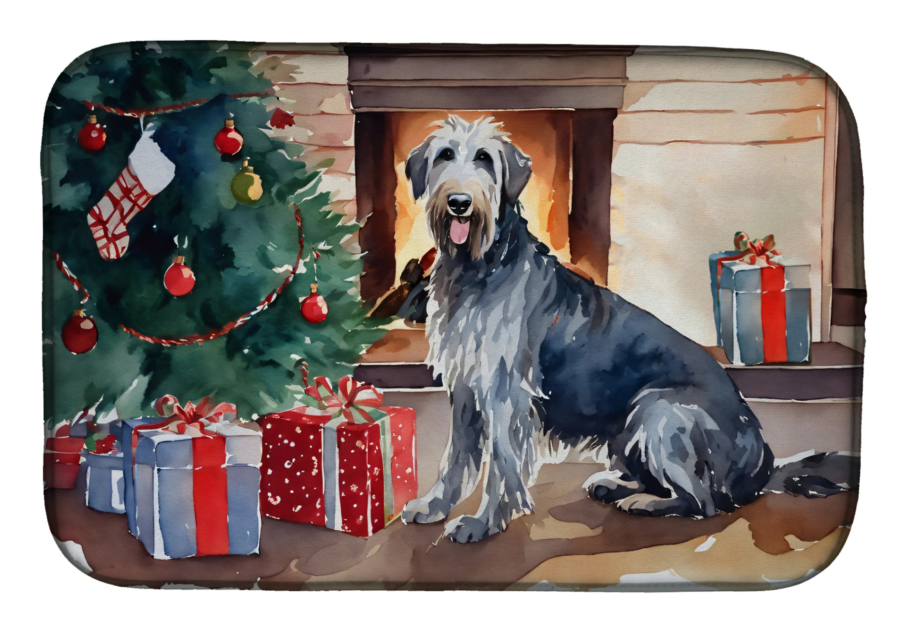 Cozy Christmas Dish Drying Mat - Size: 14  X 21" | Pack Of: 1 | Collection name: Cozy christmas