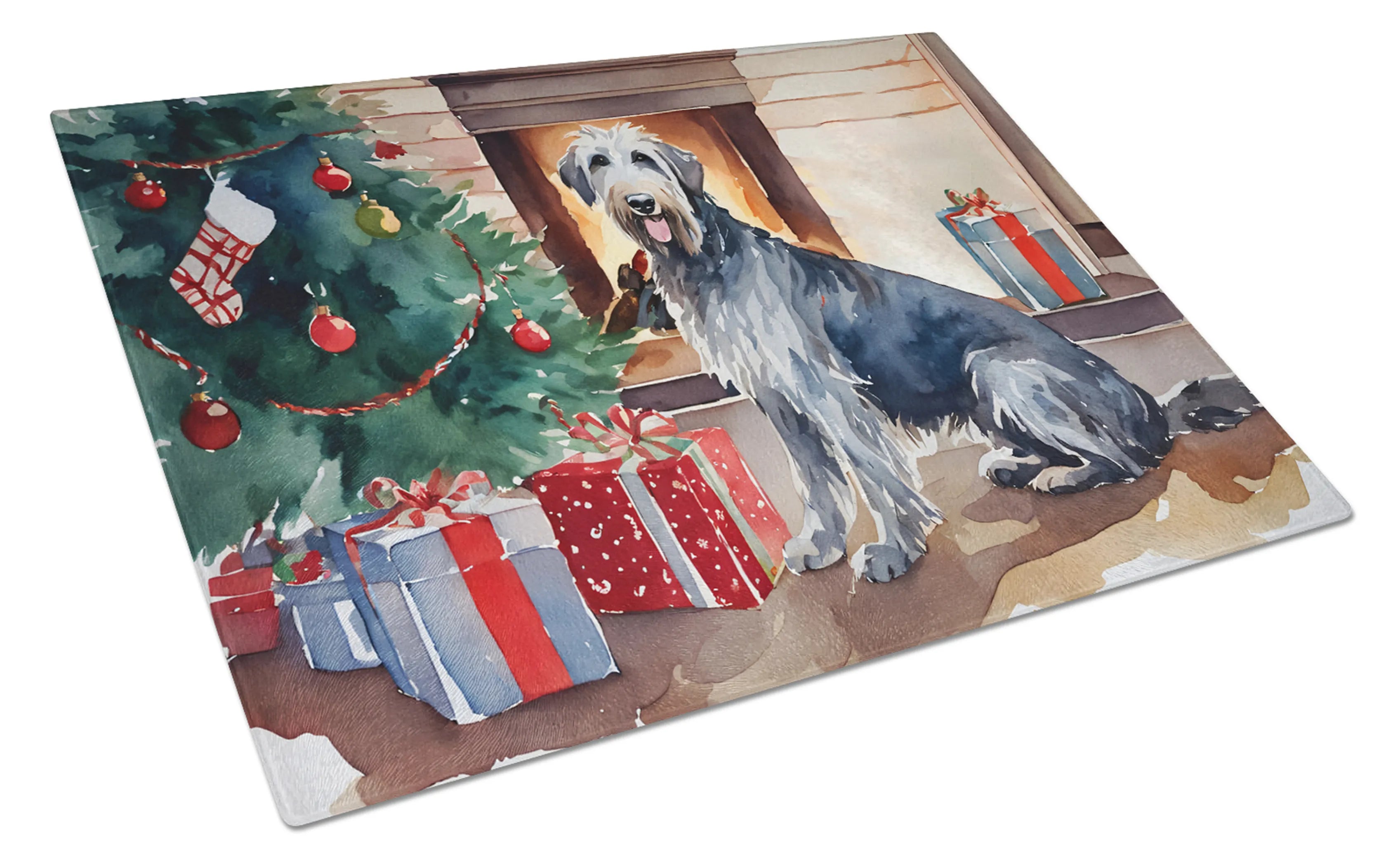 Cozy Christmas Glass Cutting Board - Size: LARGE | Pack Of: 1 | Collection name: Cozy christmas