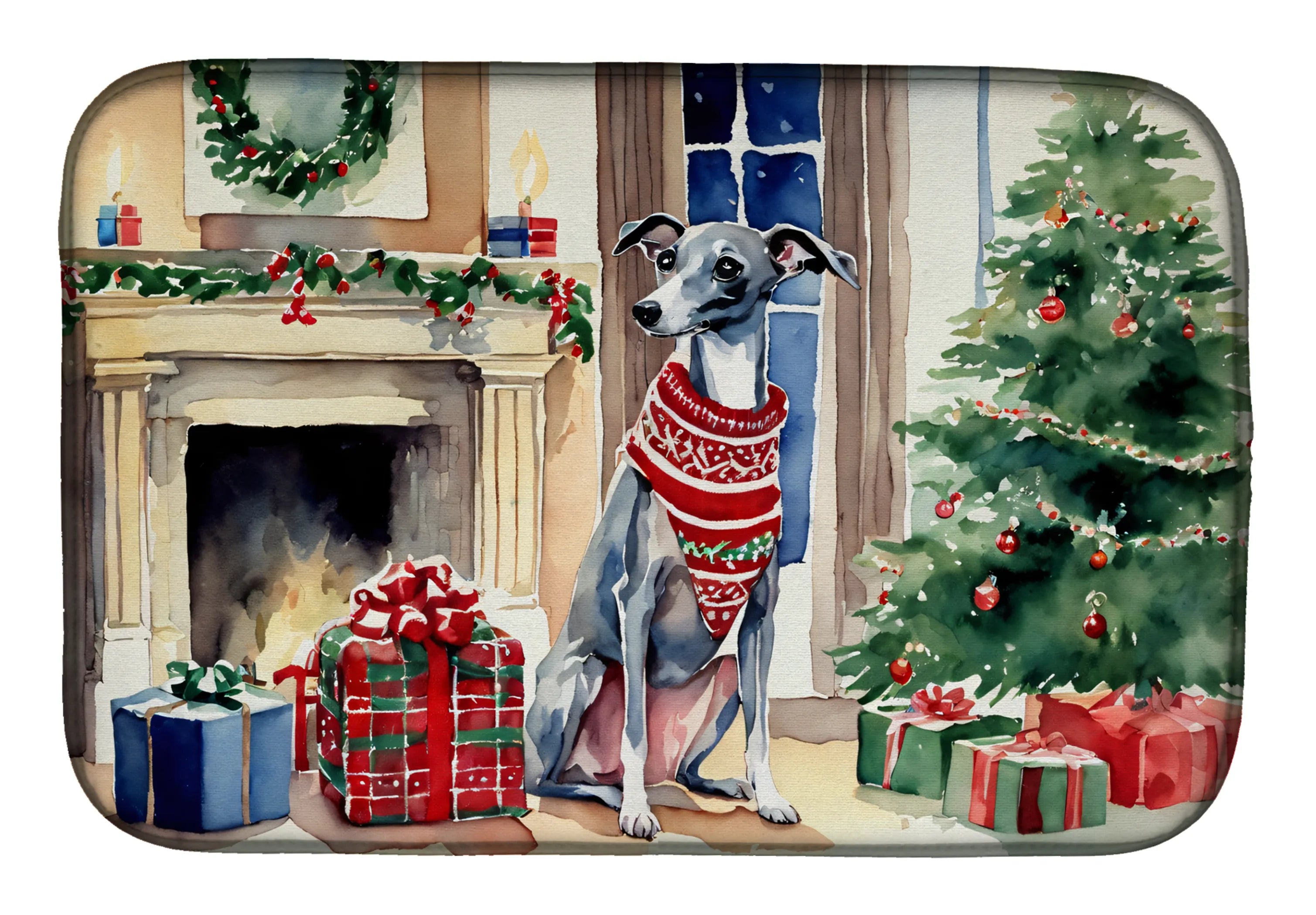 Cozy Christmas Dish Drying Mat - Size: 14  X 21" | Pack Of: 1 | Collection name: Cozy christmas