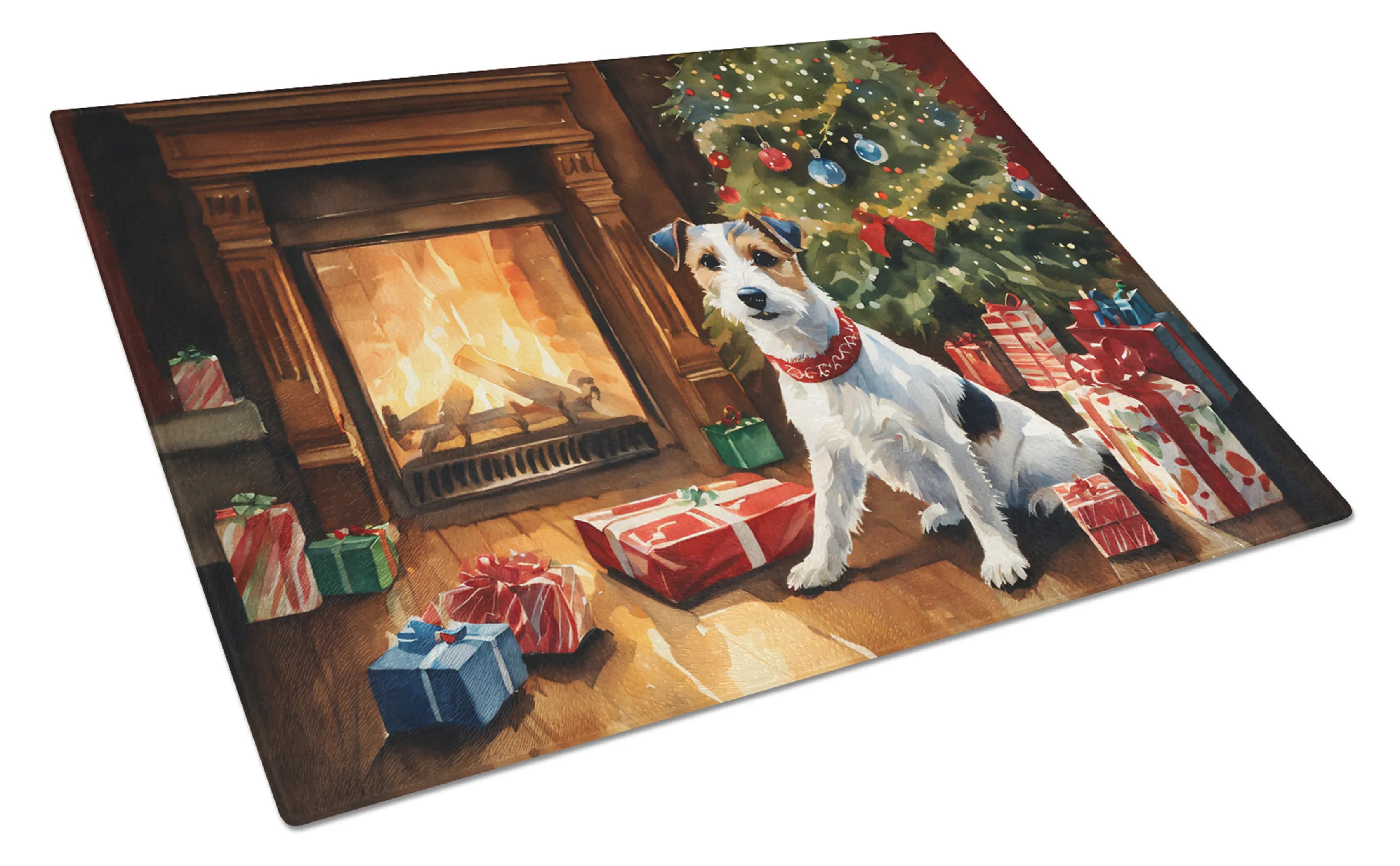 Cozy Christmas Glass Cutting Board - Size: LARGE | Pack Of: 1 | Collection name: Cozy christmas