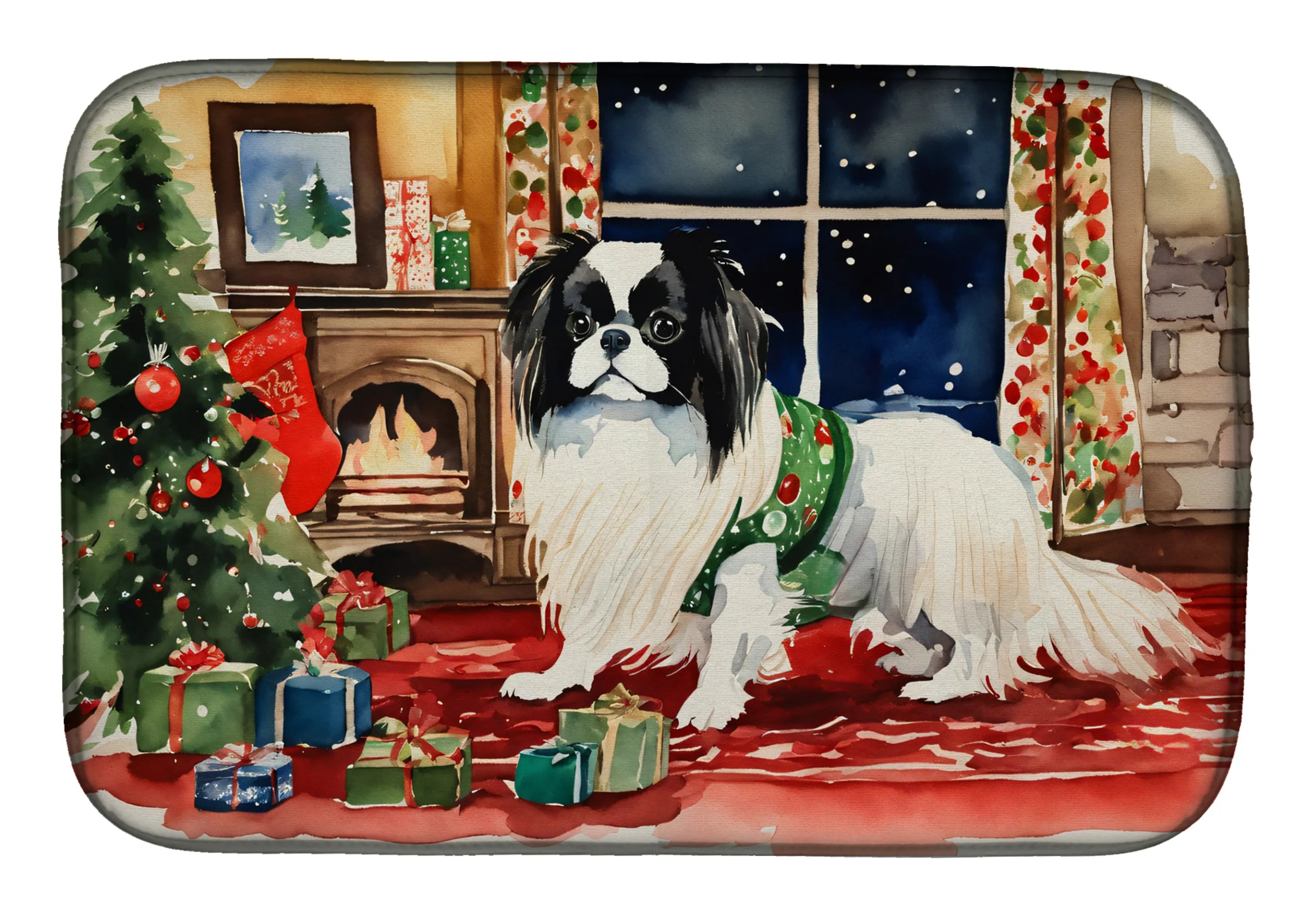 Cozy Christmas Dish Drying Mat - Size: 14  X 21" | Pack Of: 1 | Collection name: Cozy christmas