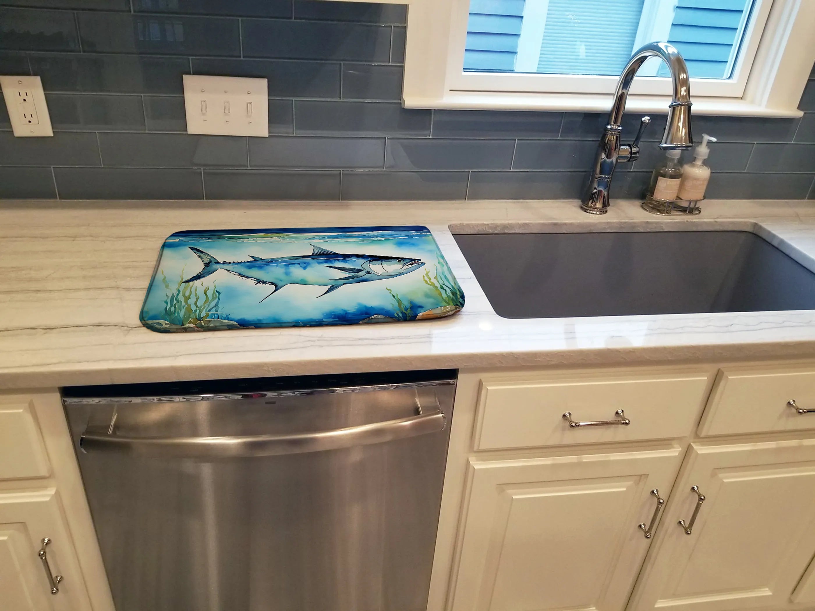 Nautical Collection Dish Drying Mat - Size: 14  X 21" | Pack Of: 1 | Collection name: Nautical collection