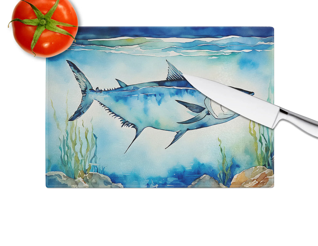Nautical Collection Glass Cutting Board - Size: LARGE | Pack Of: 1 | Collection name: Nautical collection