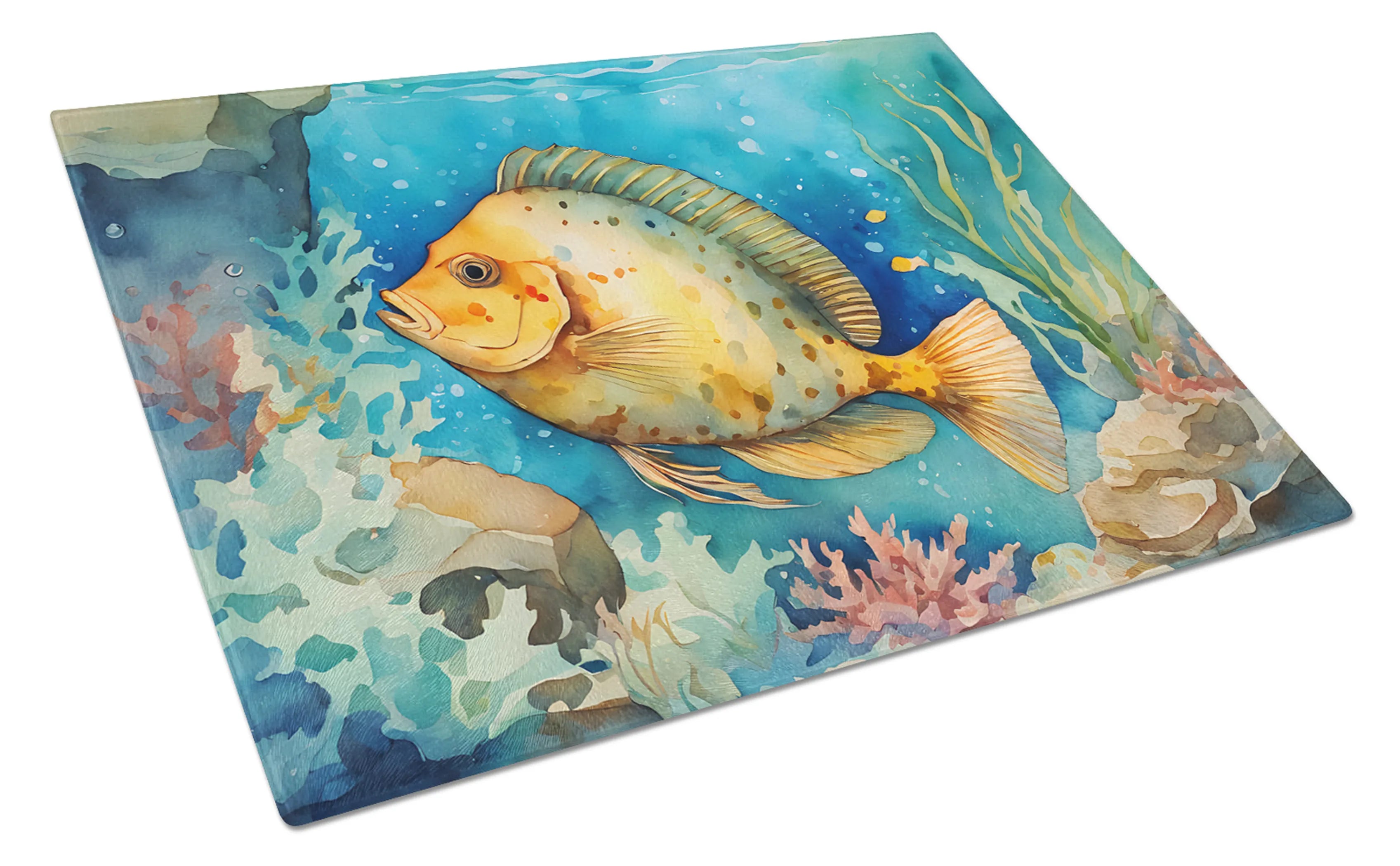 Nautical Collection Glass Cutting Board - Size: LARGE | Pack Of: 1 | Collection name: Nautical collection
